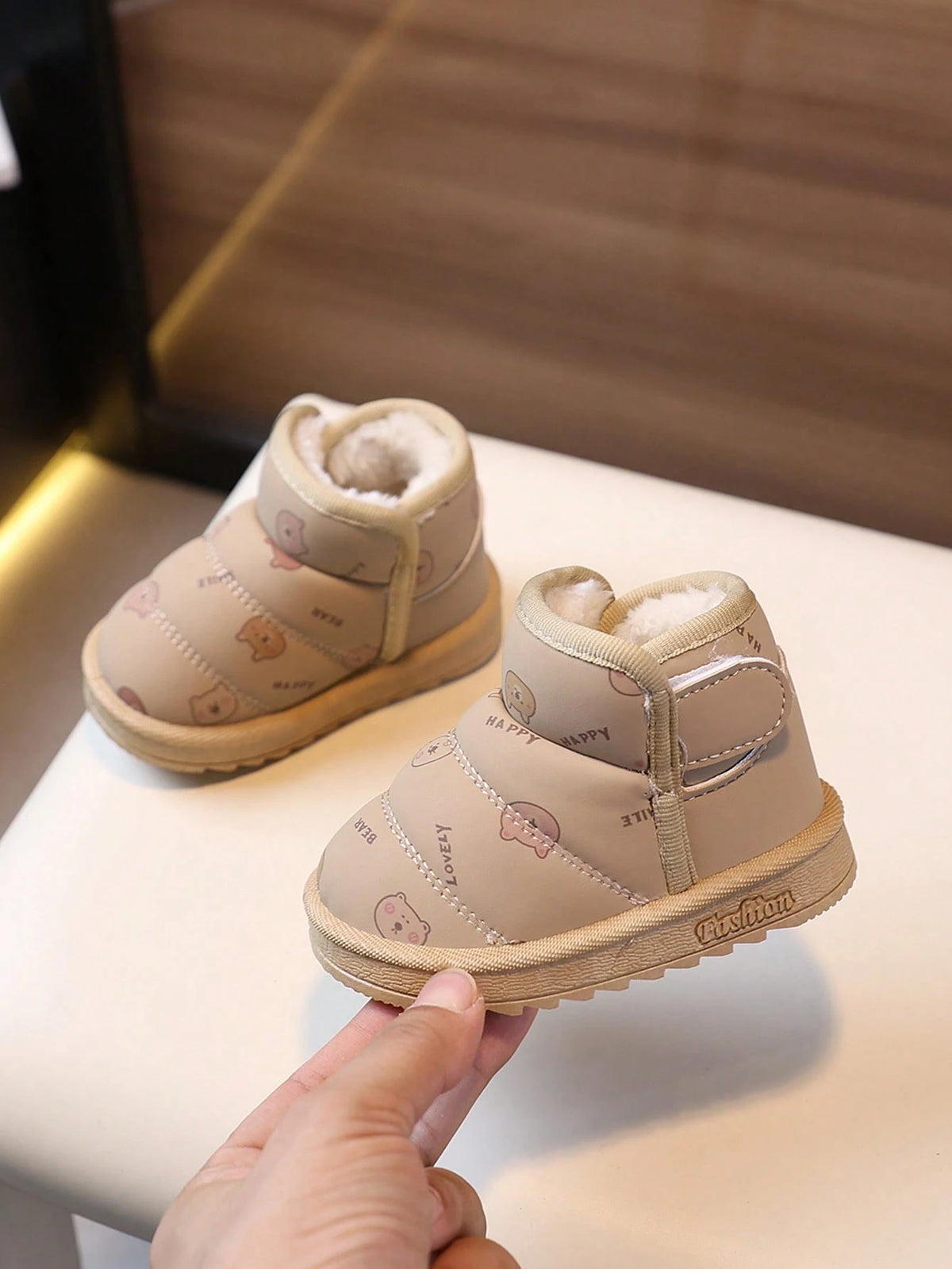 Kids' Patterned Hook-and-Loop Low-Top Flat Shoes