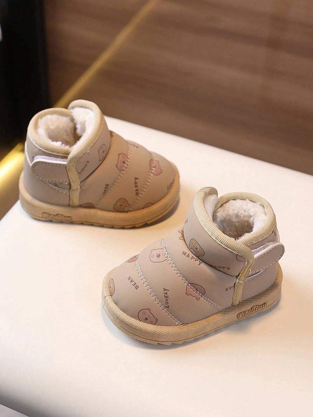 Kids' Patterned Hook-and-Loop Low-Top Flat Shoes