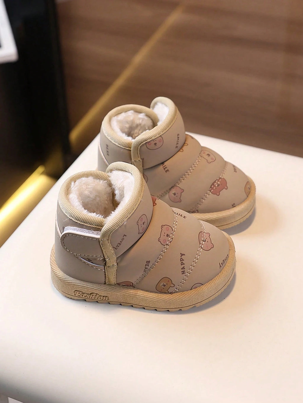 Kids' Patterned Hook-and-Loop Low-Top Flat Shoes
