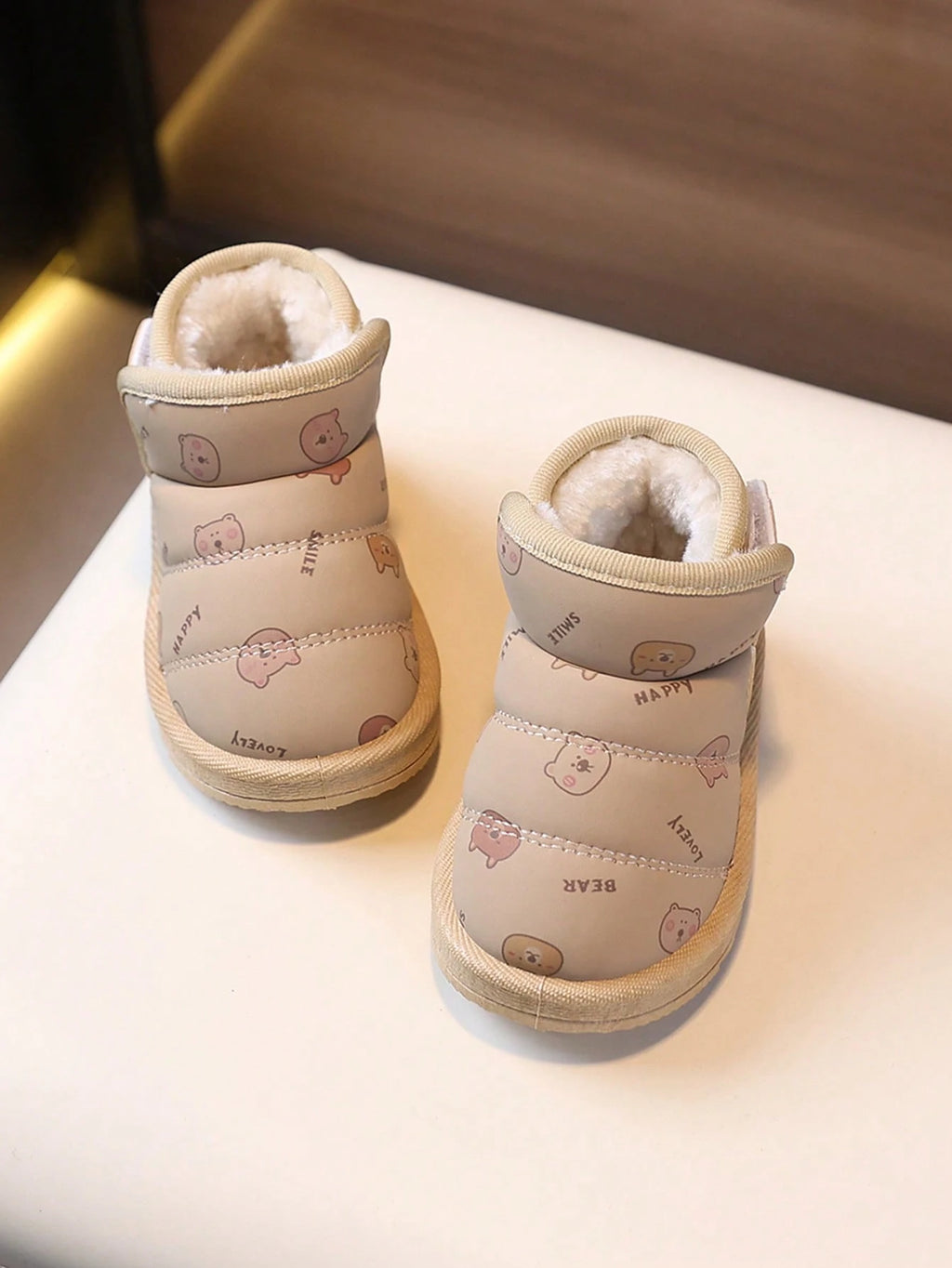 Kids' Patterned Hook-and-Loop Low-Top Flat Shoes