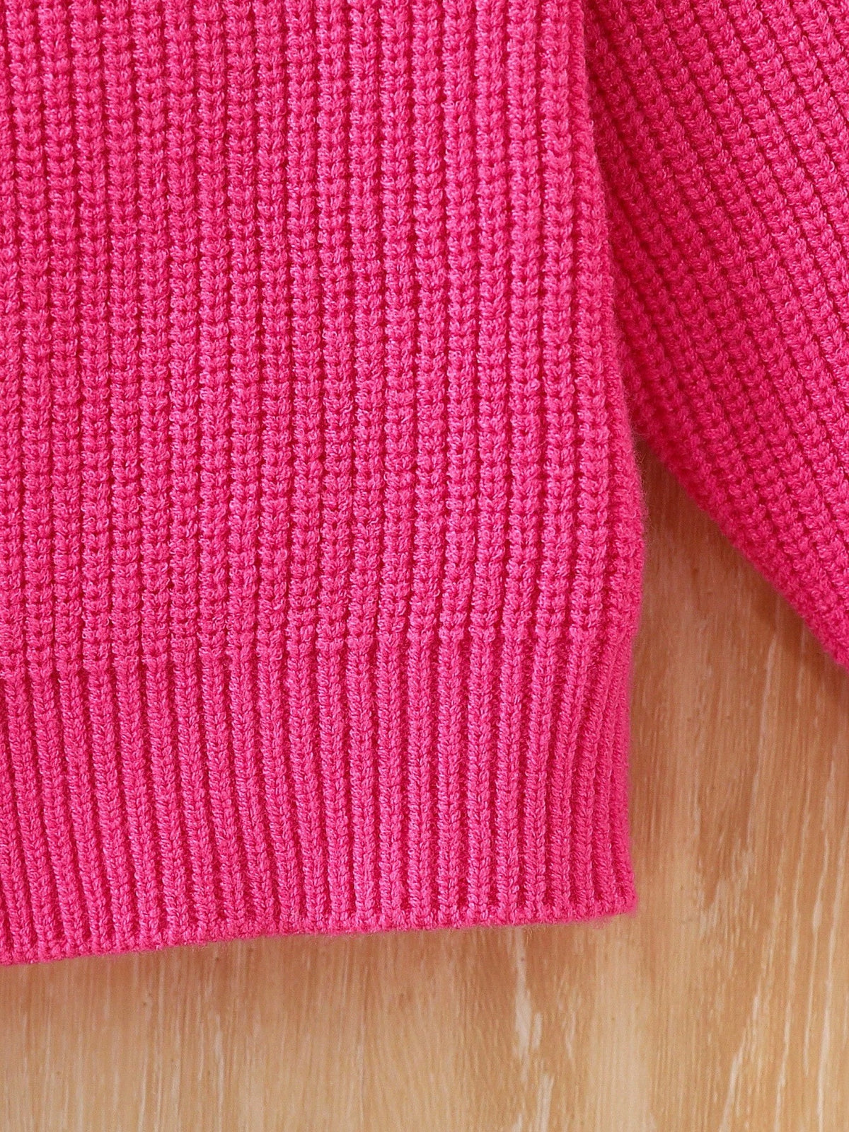 Baby Girls' Red Long-Sleeve Turtleneck Knitted Sweater