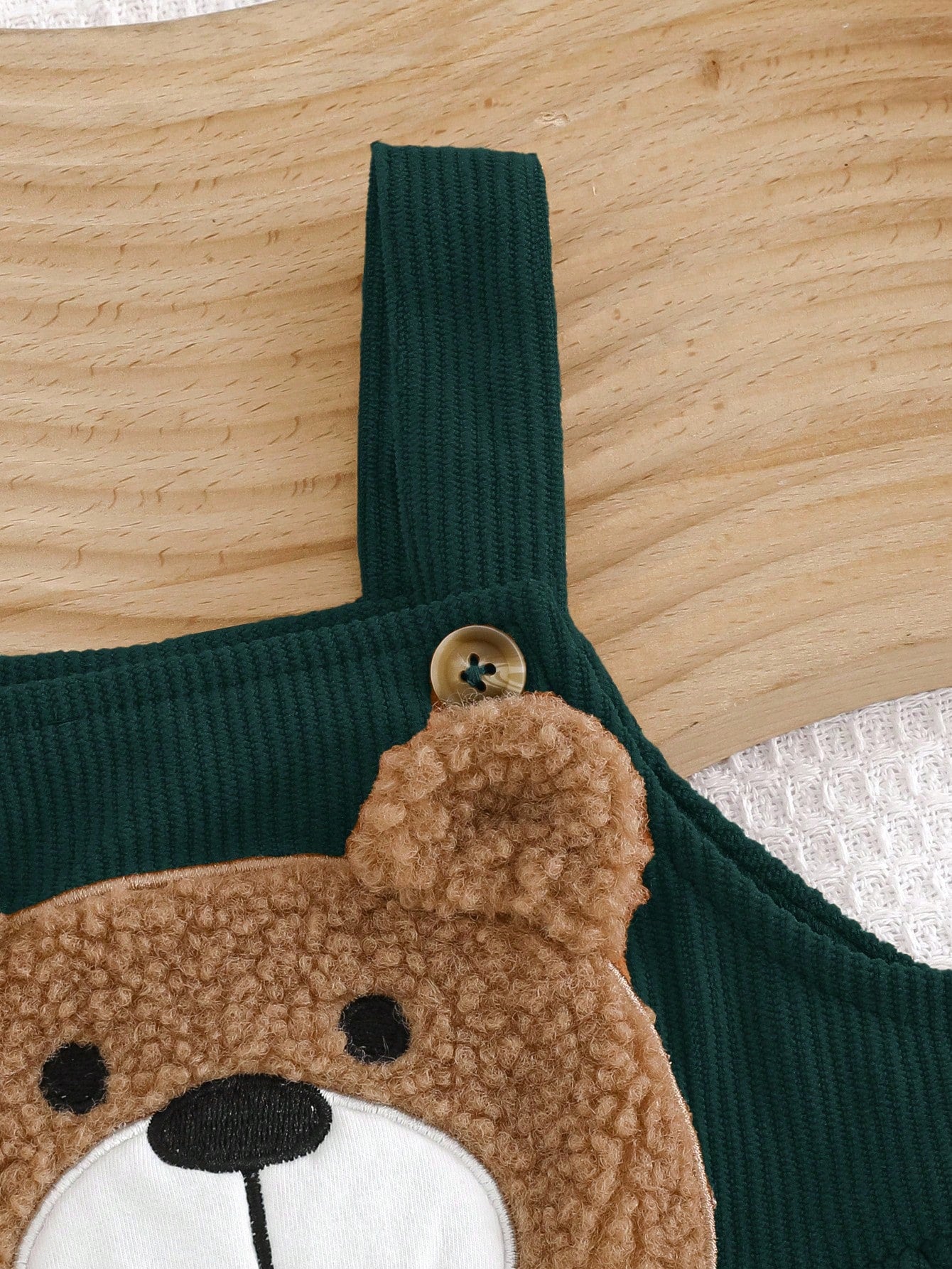 Cozy Pixies Baby Boy Cartoon Bear Bib Overall Jumpsuit (Autumn/Winter)