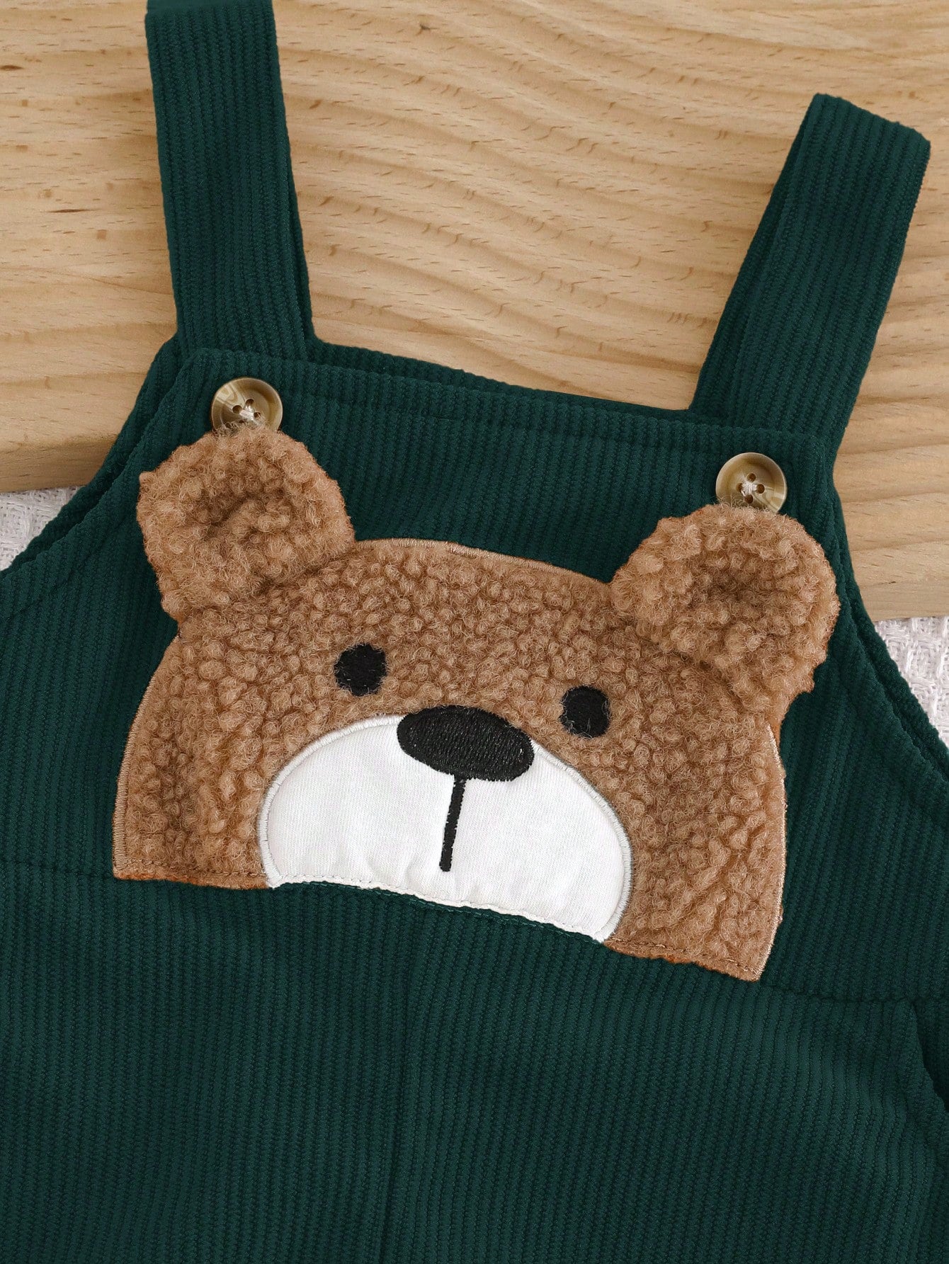 Cozy Pixies Baby Boy Cartoon Bear Bib Overall Jumpsuit (Autumn/Winter)