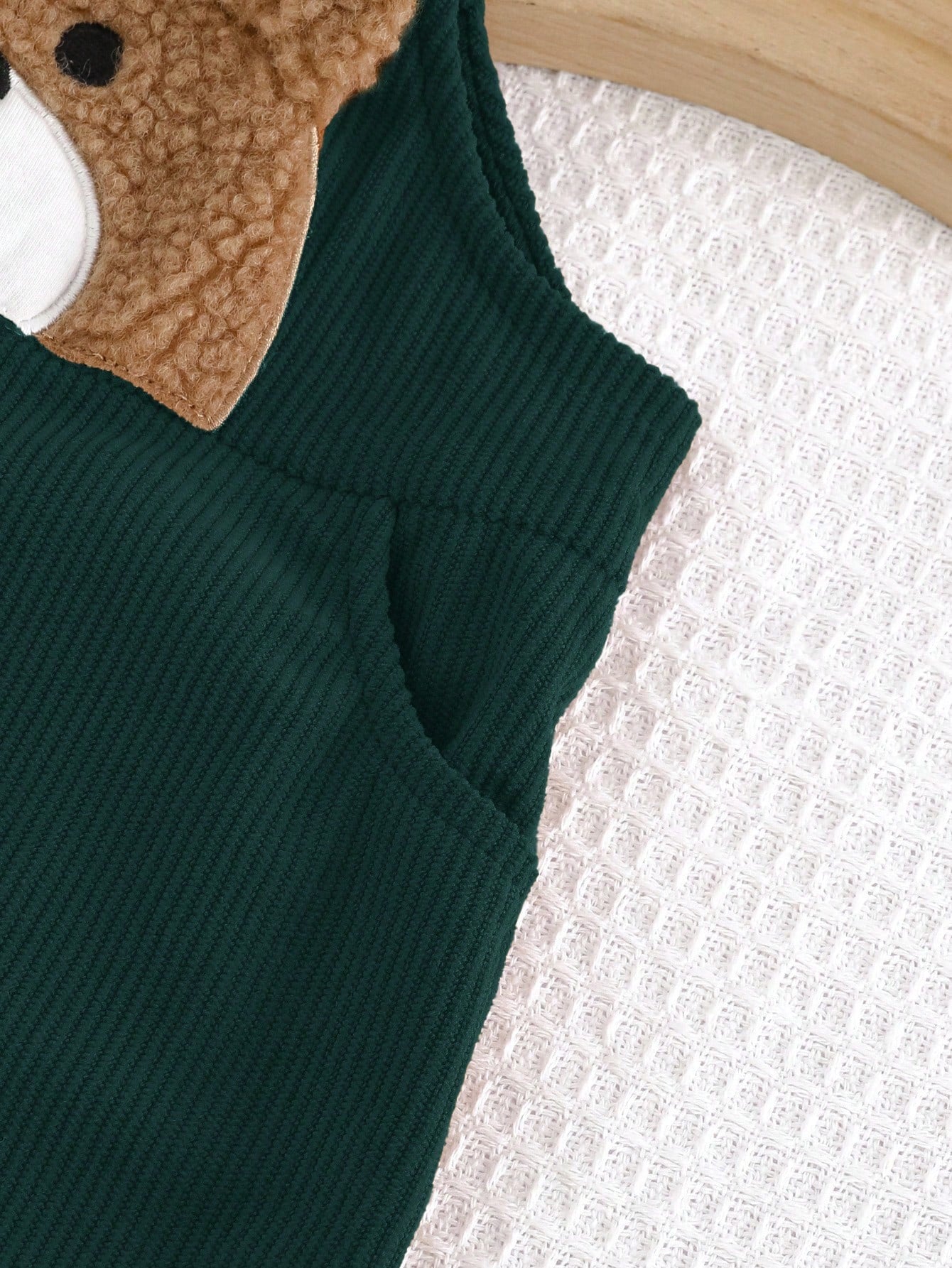 Cozy Pixies Baby Boy Cartoon Bear Bib Overall Jumpsuit (Autumn/Winter)