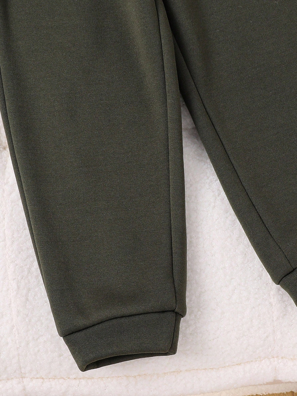 Bambinoo x Playful Pals Boys' Patchwork Sweatshirt & Pants Set Army Green