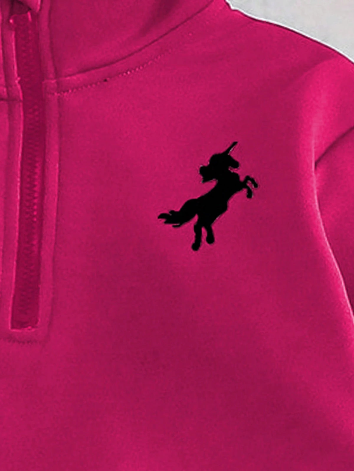Ensemble 2 pièces pantalon et sweat brodé licorne pour fille