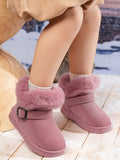 Soft Sole Plush Lined Snow Boots - Pink