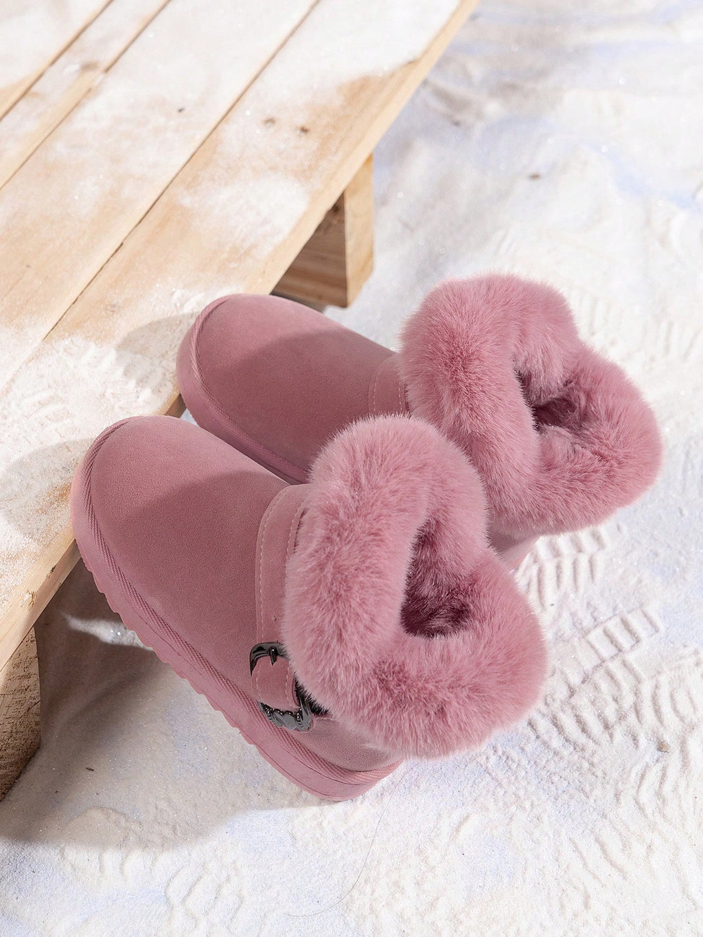 Soft Sole Plush Lined Snow Boots - Pink