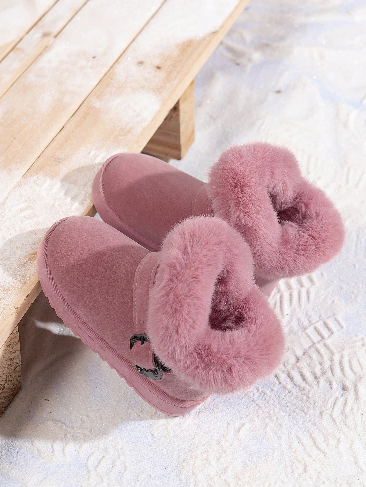Soft Sole Plush Lined Snow Boots - Pink