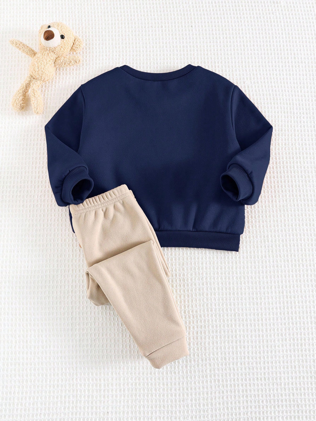 Cozy Pixies Baby Boy Navy Blue Bear Thermal Set Navy Blue