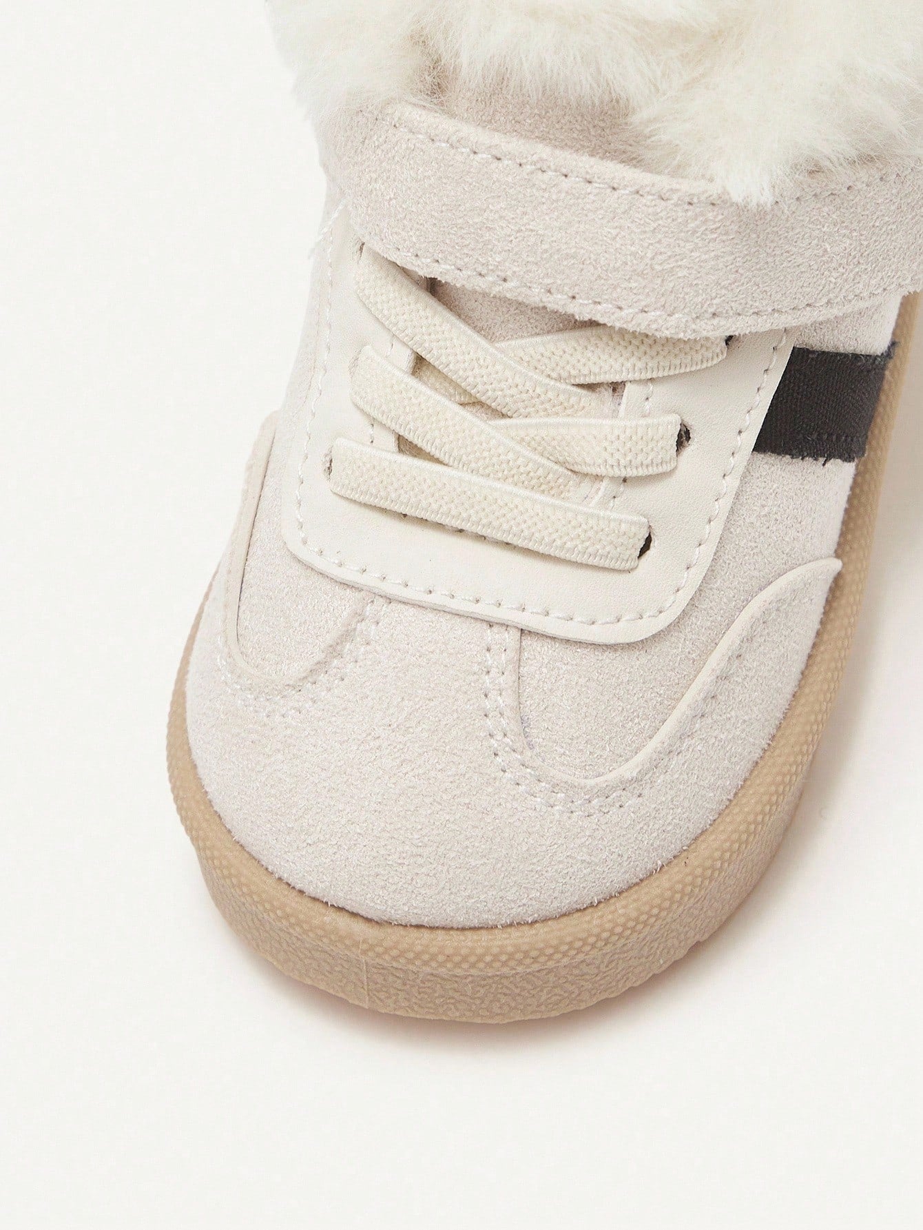 Cozy Pixies Kids' Beige Warm Plush-Lined Winter Shoes for Daily Wear Beige