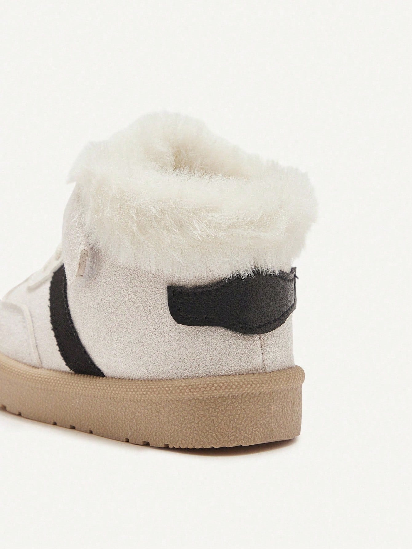 Cozy Pixies Kids' Beige Warm Plush-Lined Winter Shoes for Daily Wear Beige
