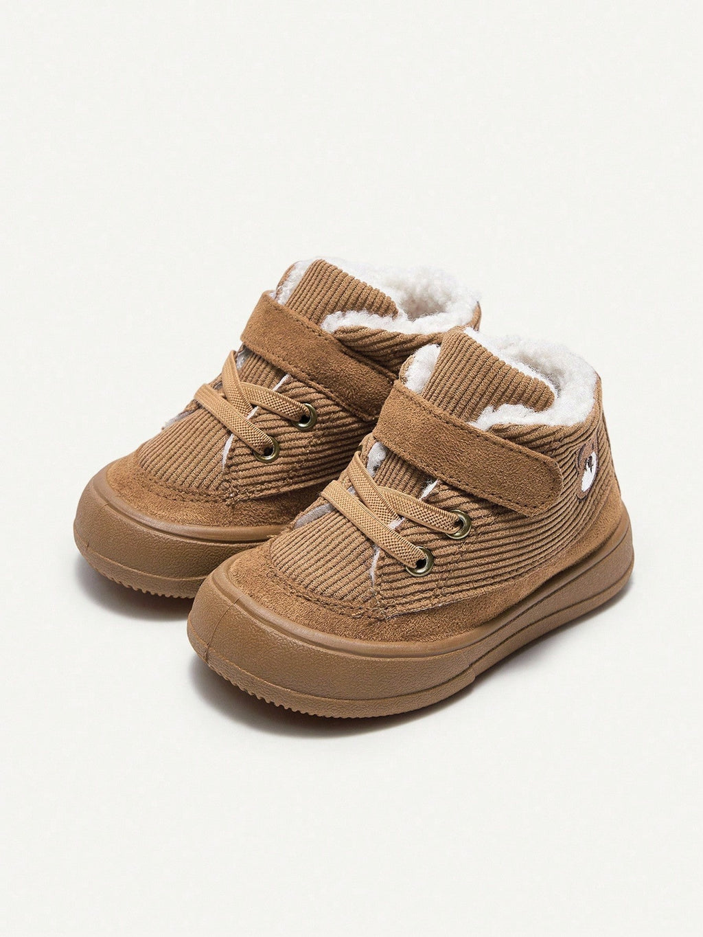 Cozy Pixies Boys/Girls Camel Color Warm Winter Shoes Casual Flat Shoes Daily Wear
