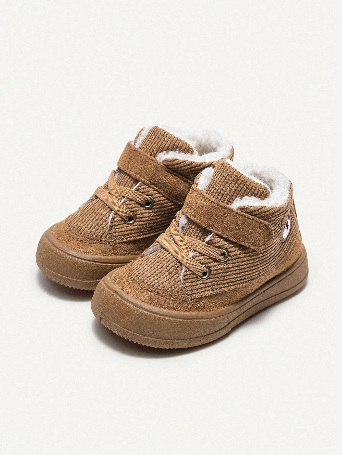 Cozy Pixies Boys/Girls Camel Color Warm Winter Shoes Casual Flat Shoes Daily Wear