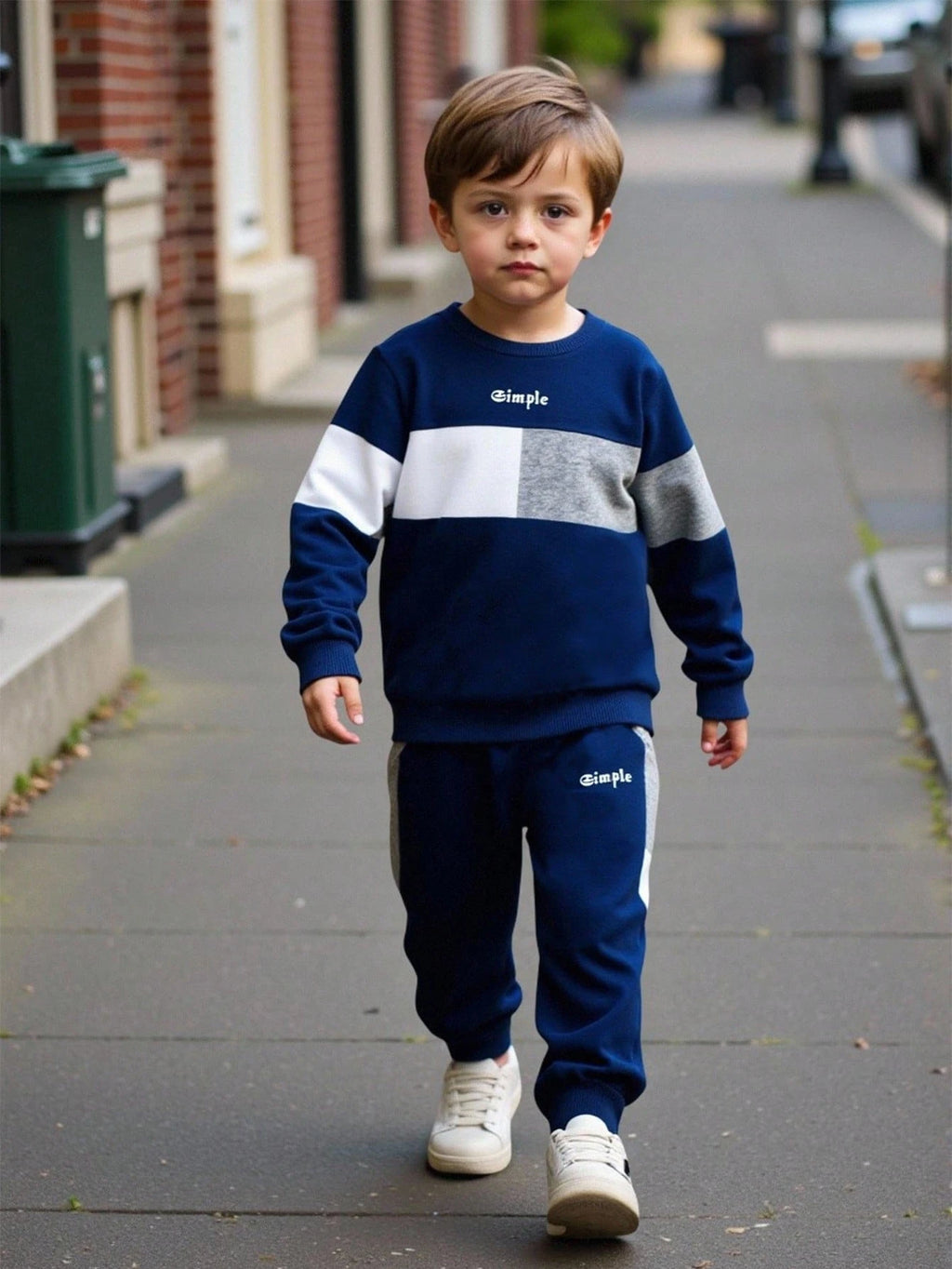 Bambinoo x Playful Pals Boys' Multicolor Sweatsuit Set