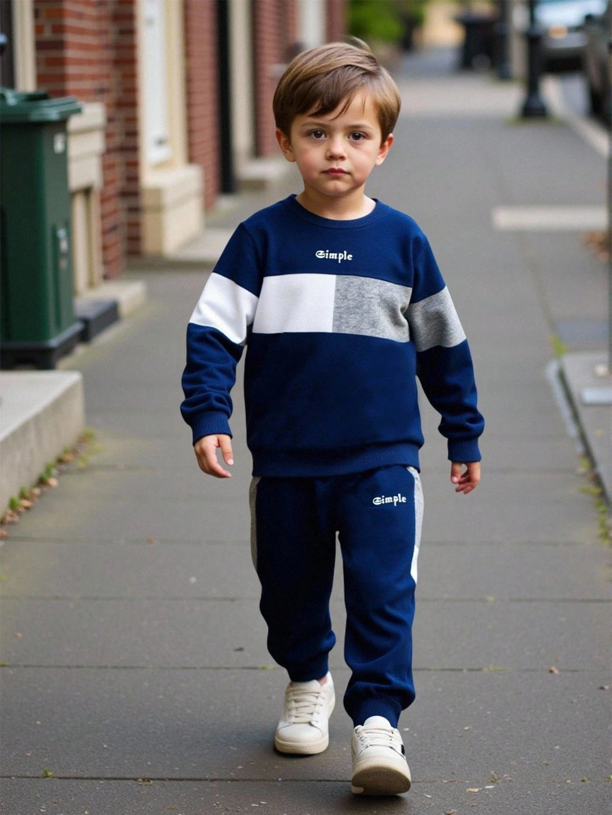 Bambinoo x Playful Pals Boys' Multicolor Sweatsuit Set