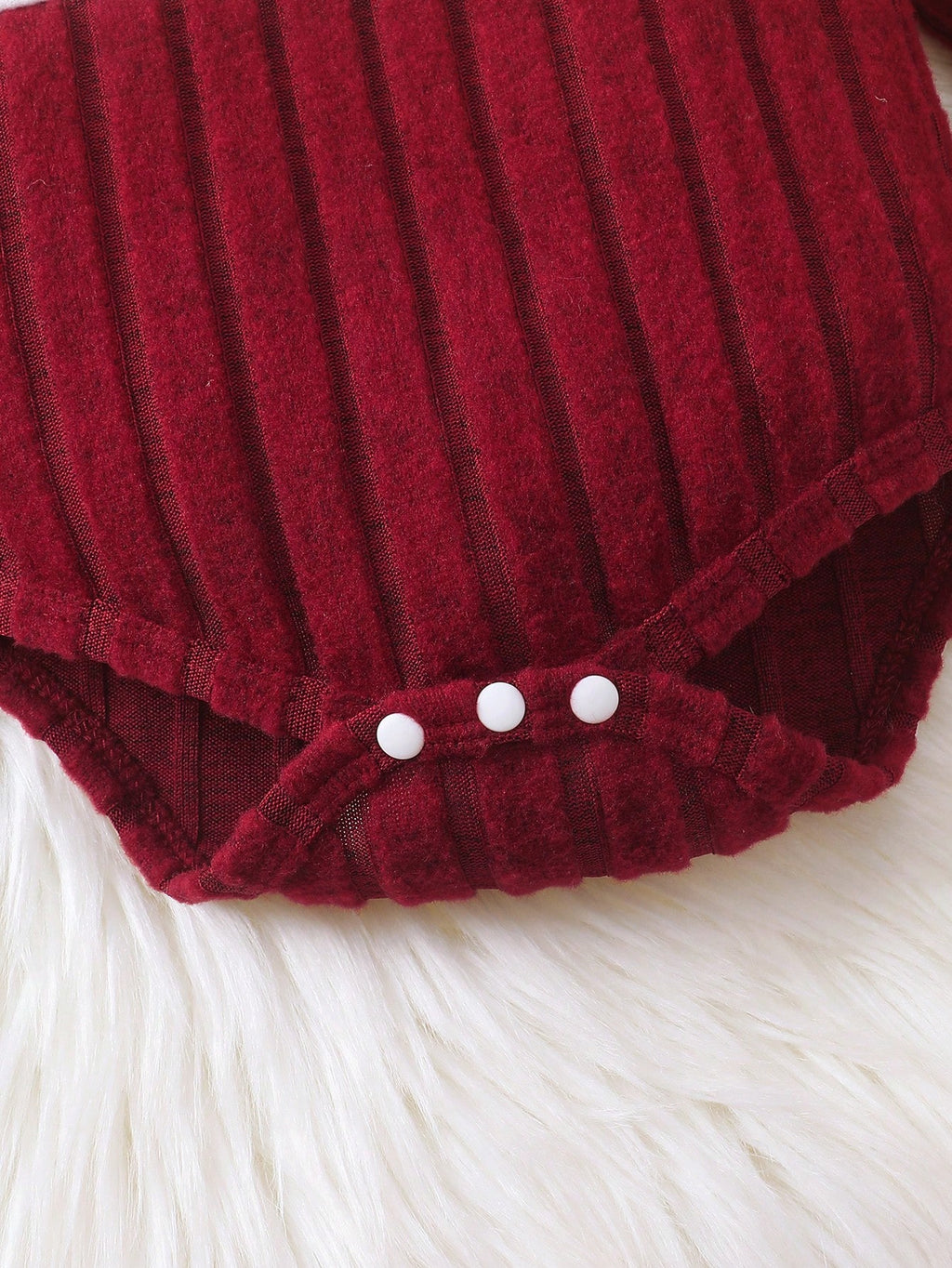 Baby Boy Burgundy Fleece Bear Top Pants Set
