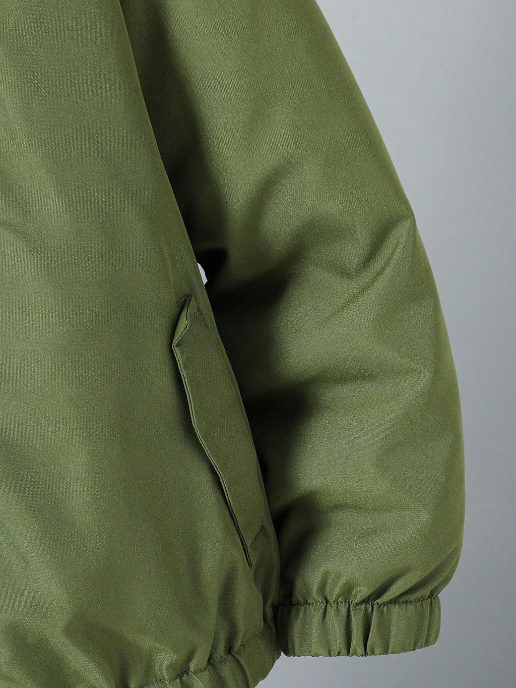 Sweat Capuche Garçon Zippé Vert Olive Oversize