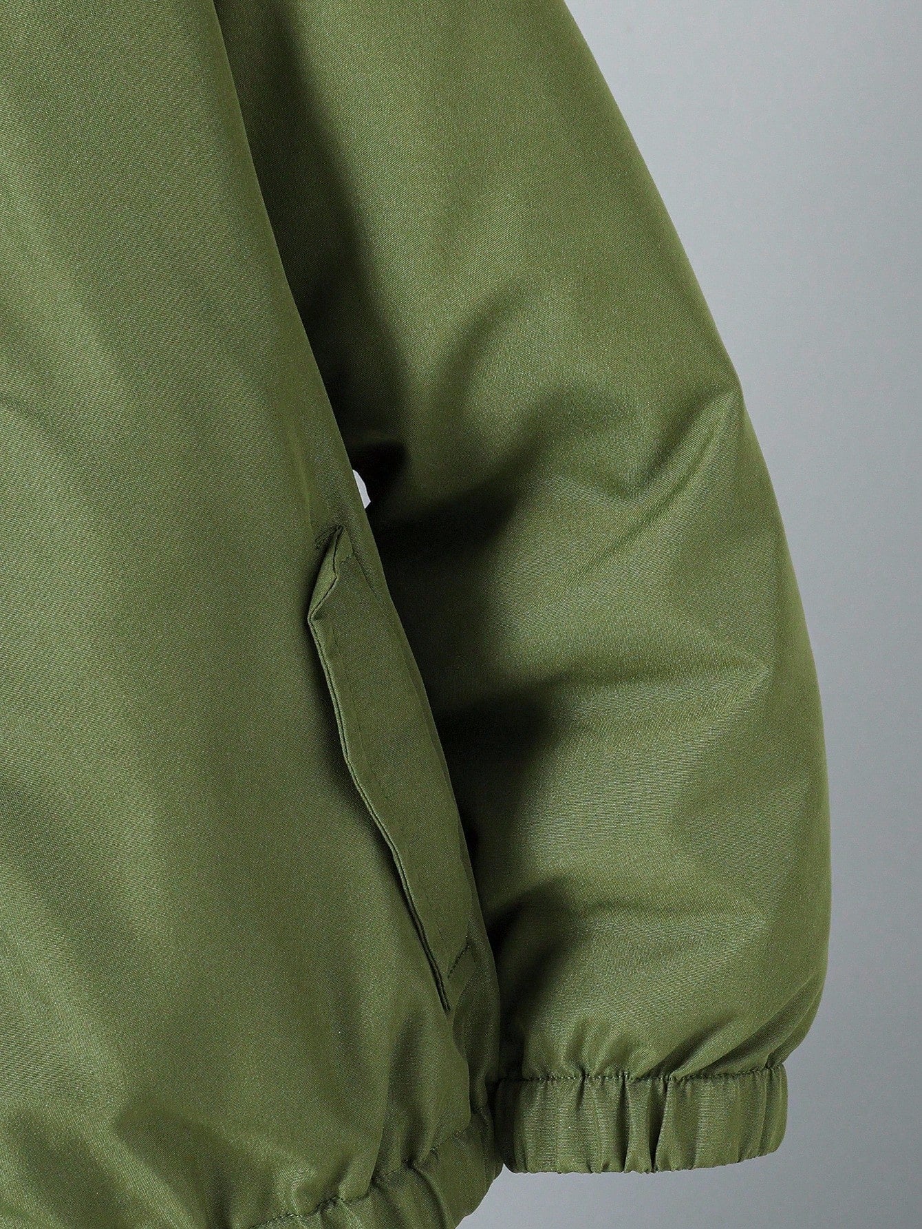 Sweat Capuche Garçon Zippé Vert Olive Oversize