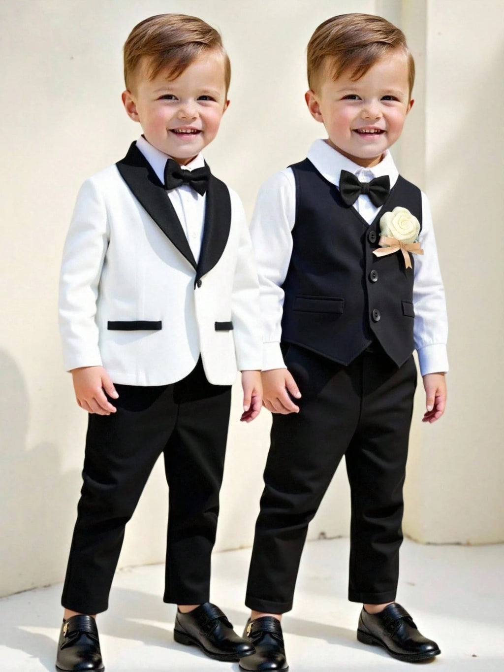 Baby Boy Colorblock Suit Jacket, Shirt & Pants Gentleman Set 3 pieces