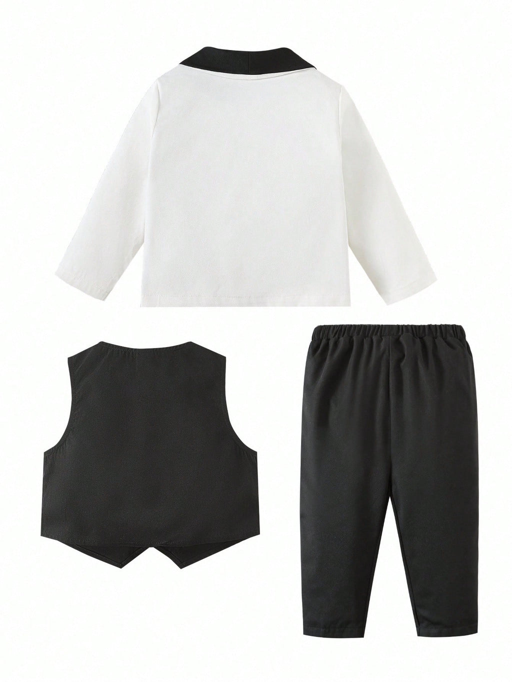 Baby Boy Colorblock Suit Jacket, Shirt & Pants Gentleman Set 3 pieces