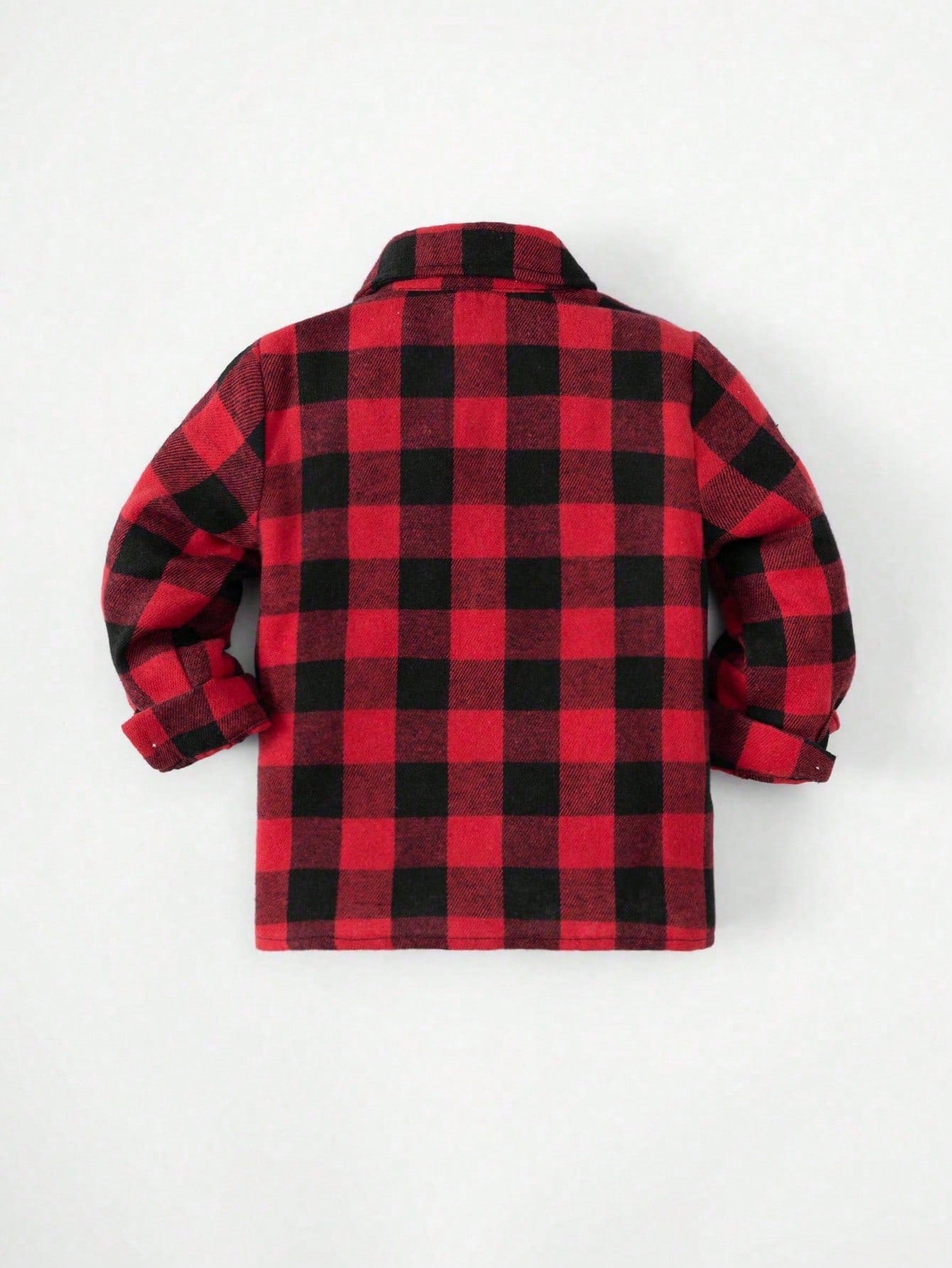 Boys' Red & Black Plaid Long-Sleeve Shirt
