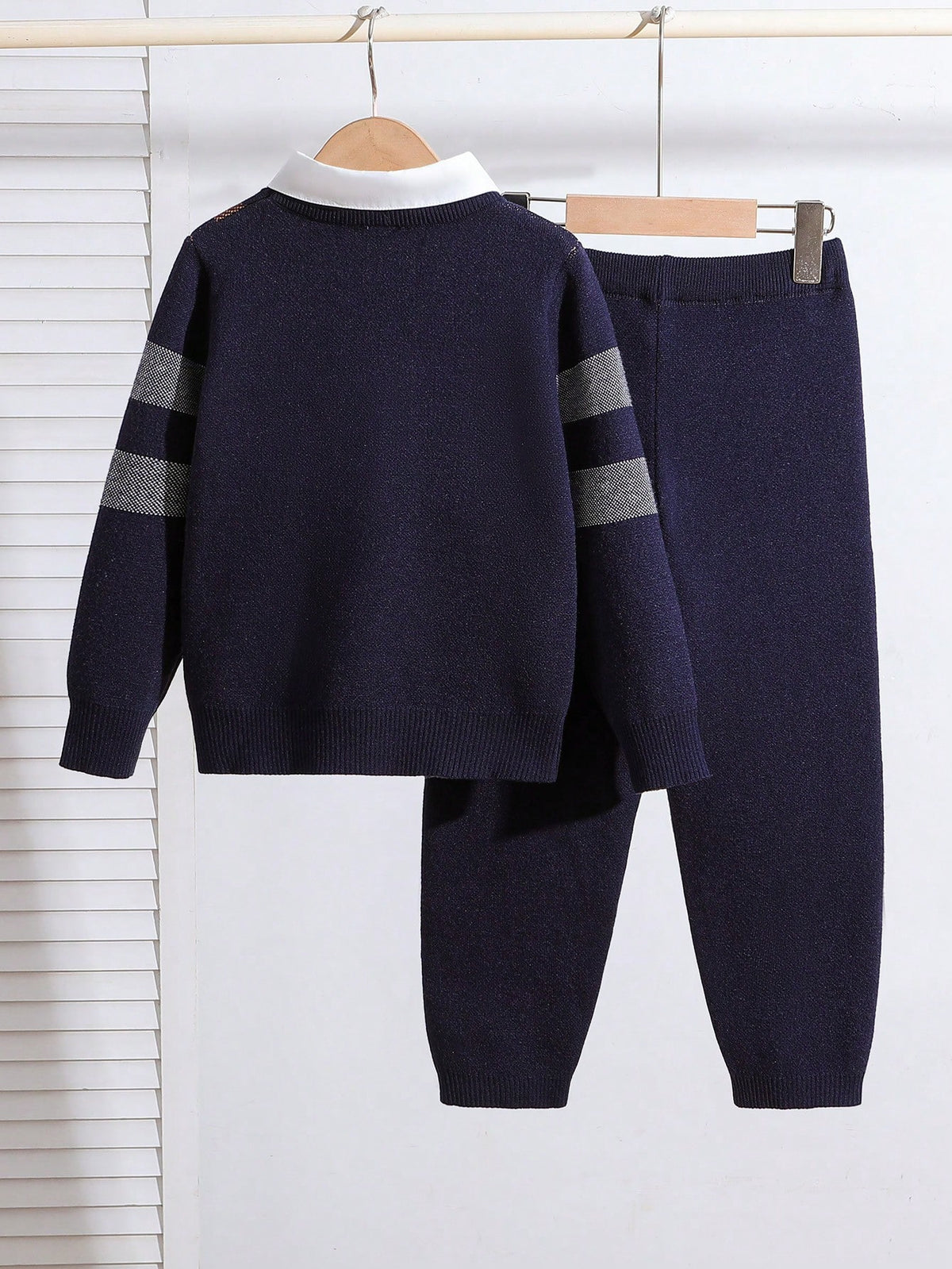 Bambinoo x Playful Pals Boys' British Plaid Knit Sweater & Pants Set