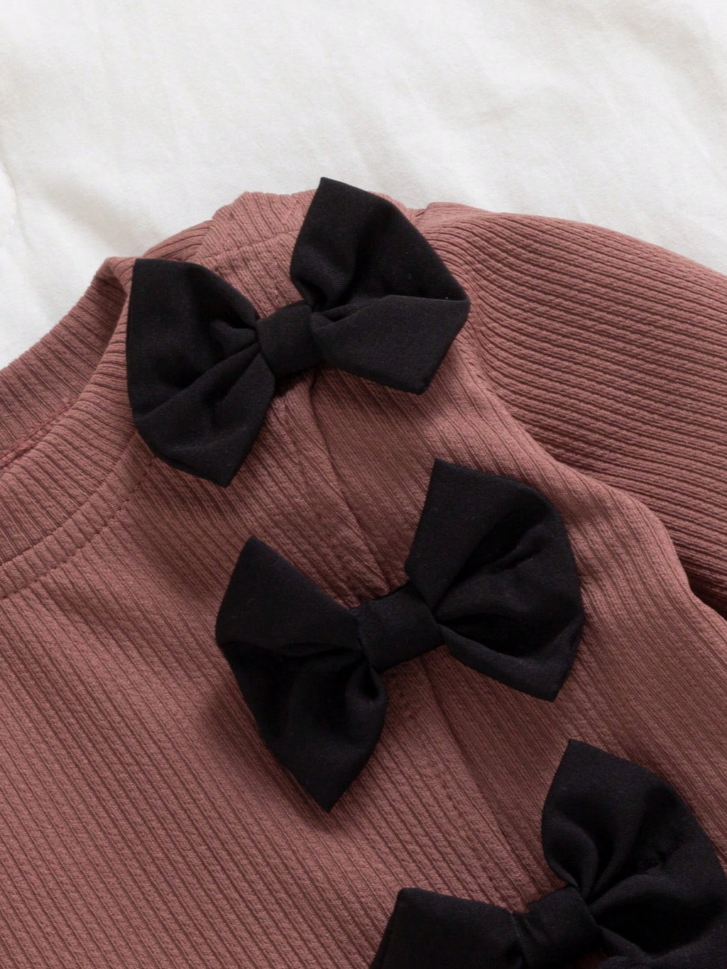 Infant Girl Sweatshirt Bow Bell Bottom Pants Set