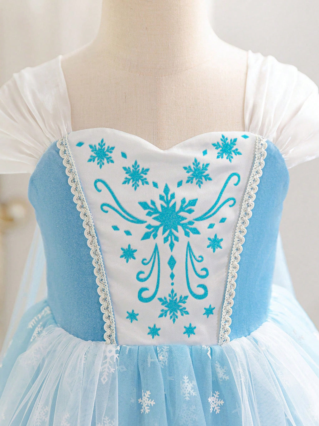 Girl Snowflake Tulle Puffy Dress 3 Piece Set