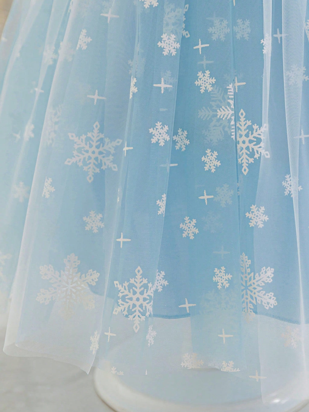 Girl Snowflake Tulle Puffy Dress 3 Piece Set