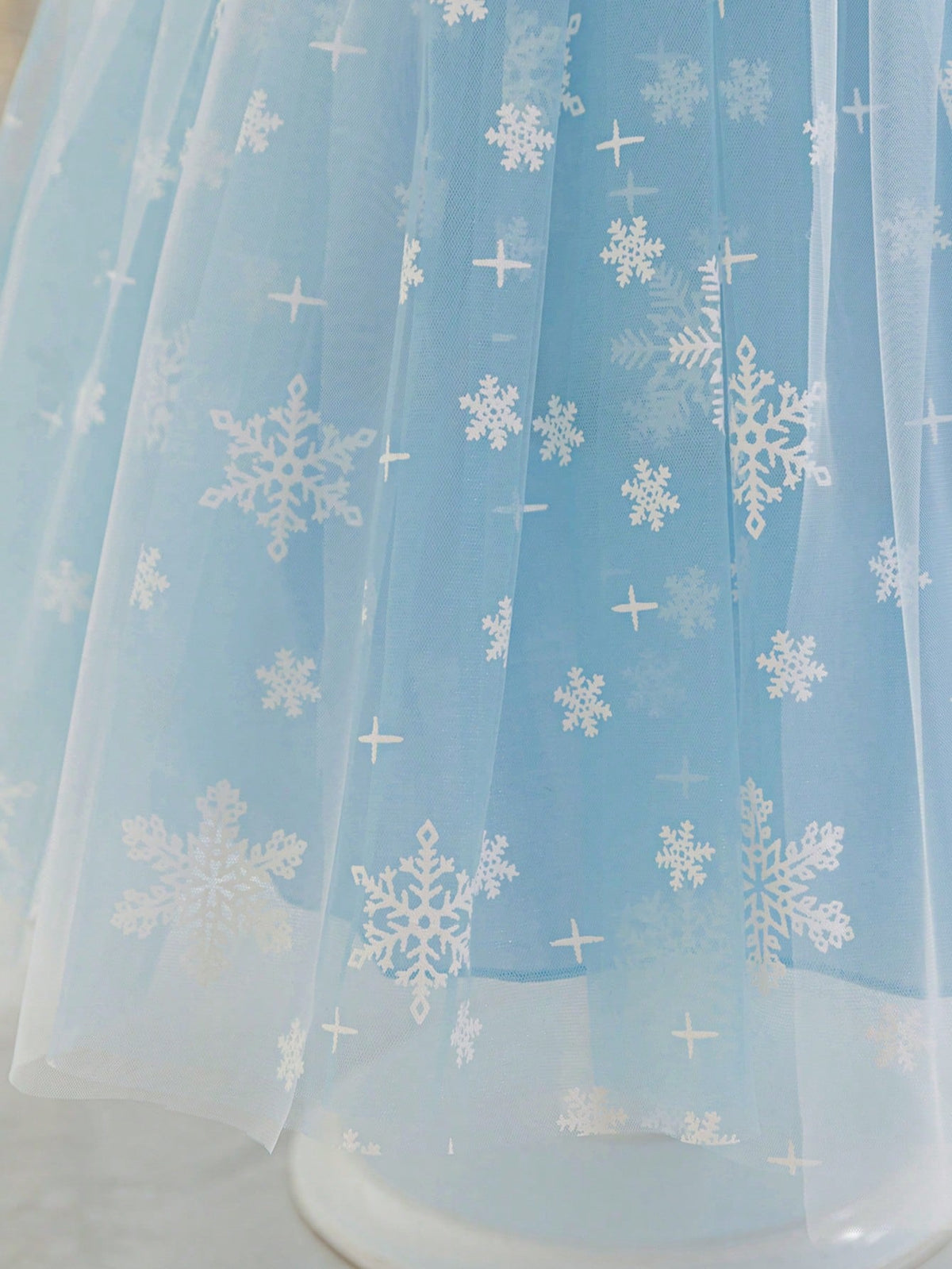 Girl Snowflake Tulle Puffy Dress 3 Piece Set