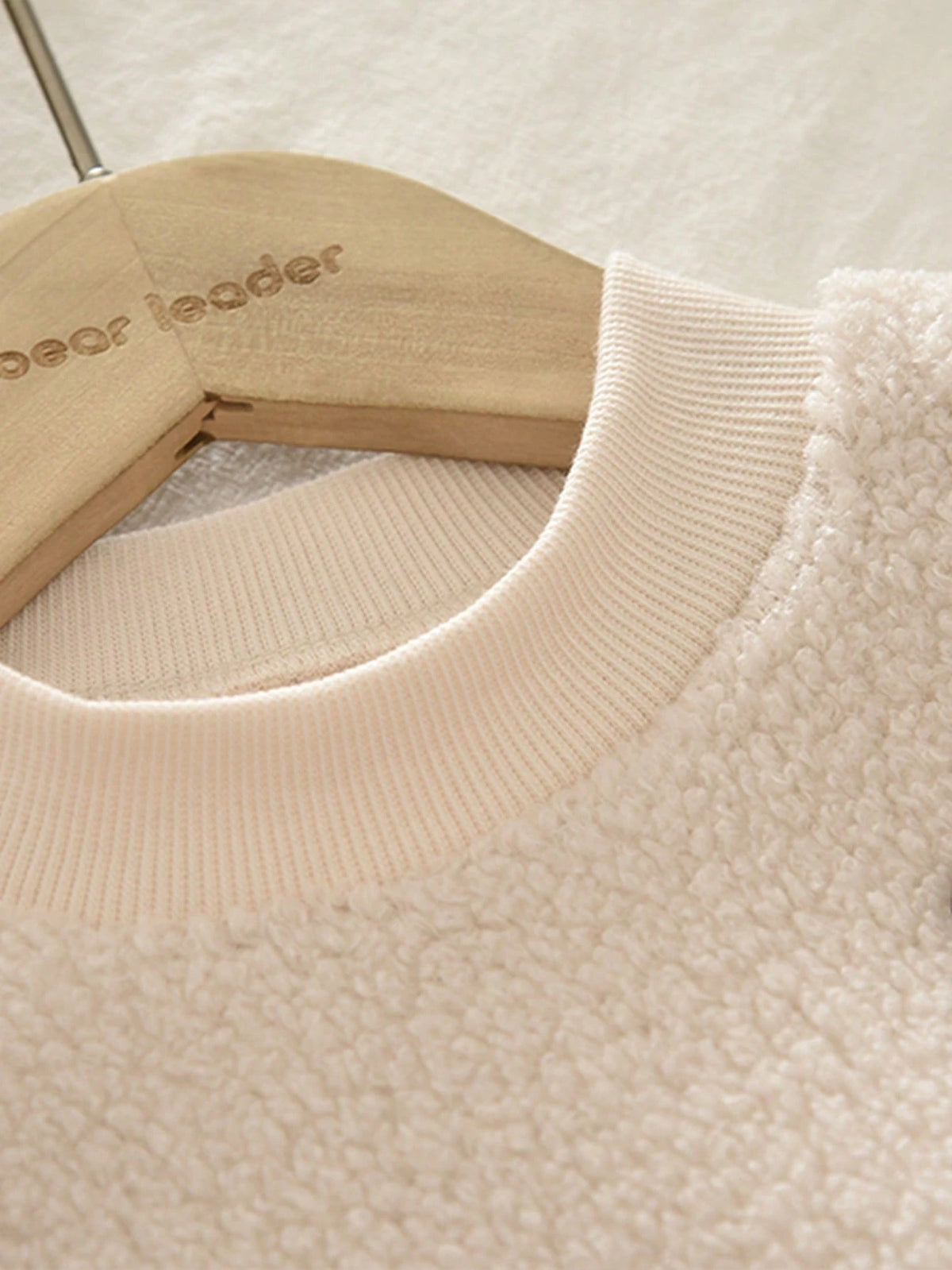 Young Girls Letter & Teddy Fleece Sweatshirt And Skirt Set