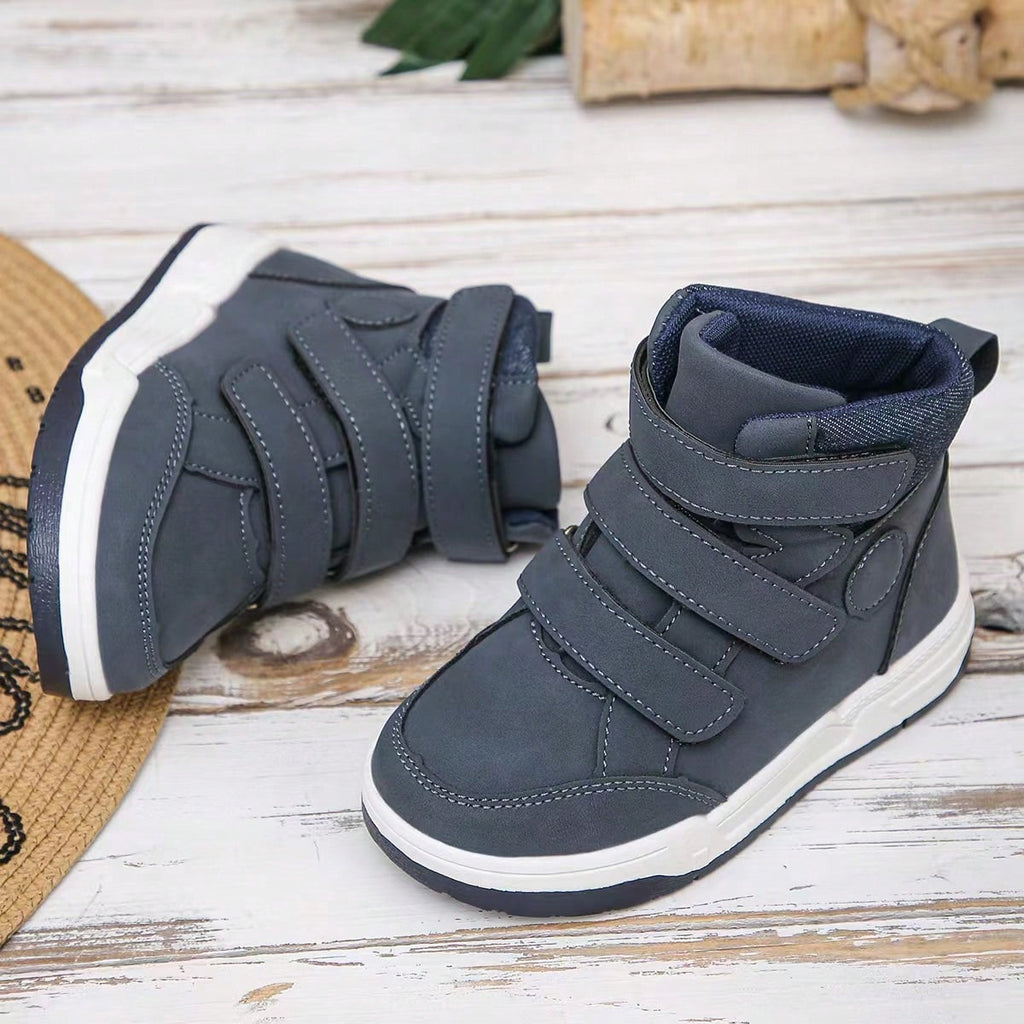 Bambinoo x Playful Pals Kids' Tri-Buckle Colorblock High-Top Boots