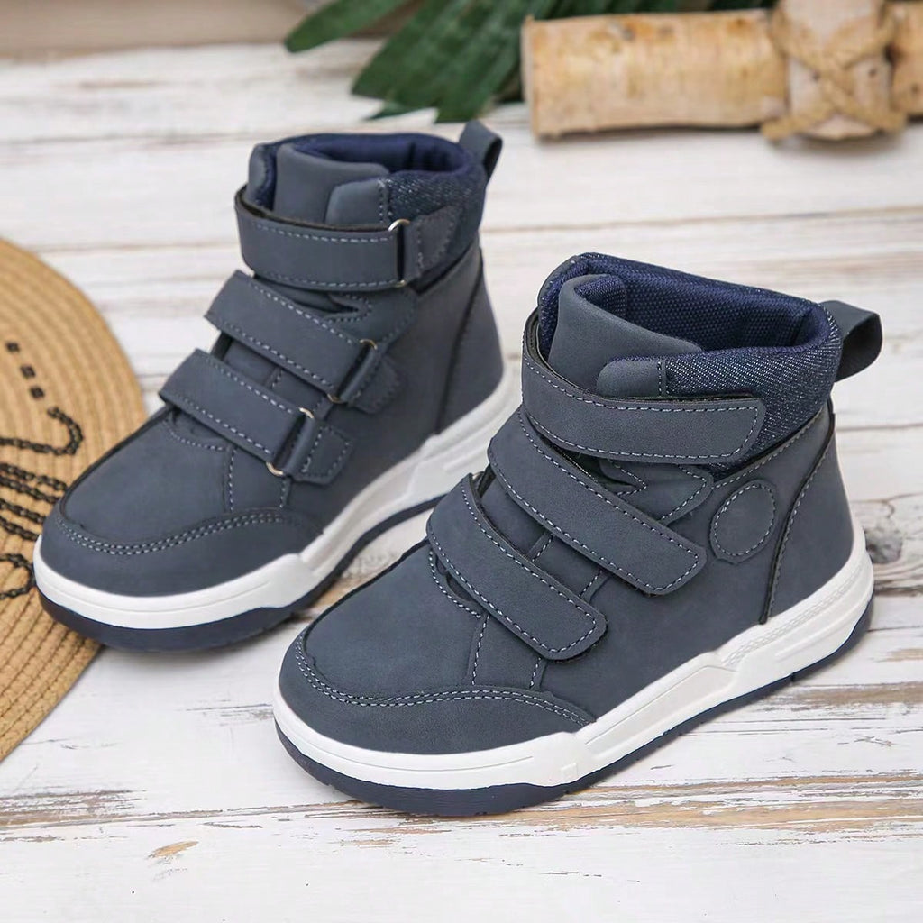 Bambinoo x Playful Pals Kids' Tri-Buckle Colorblock High-Top Boots