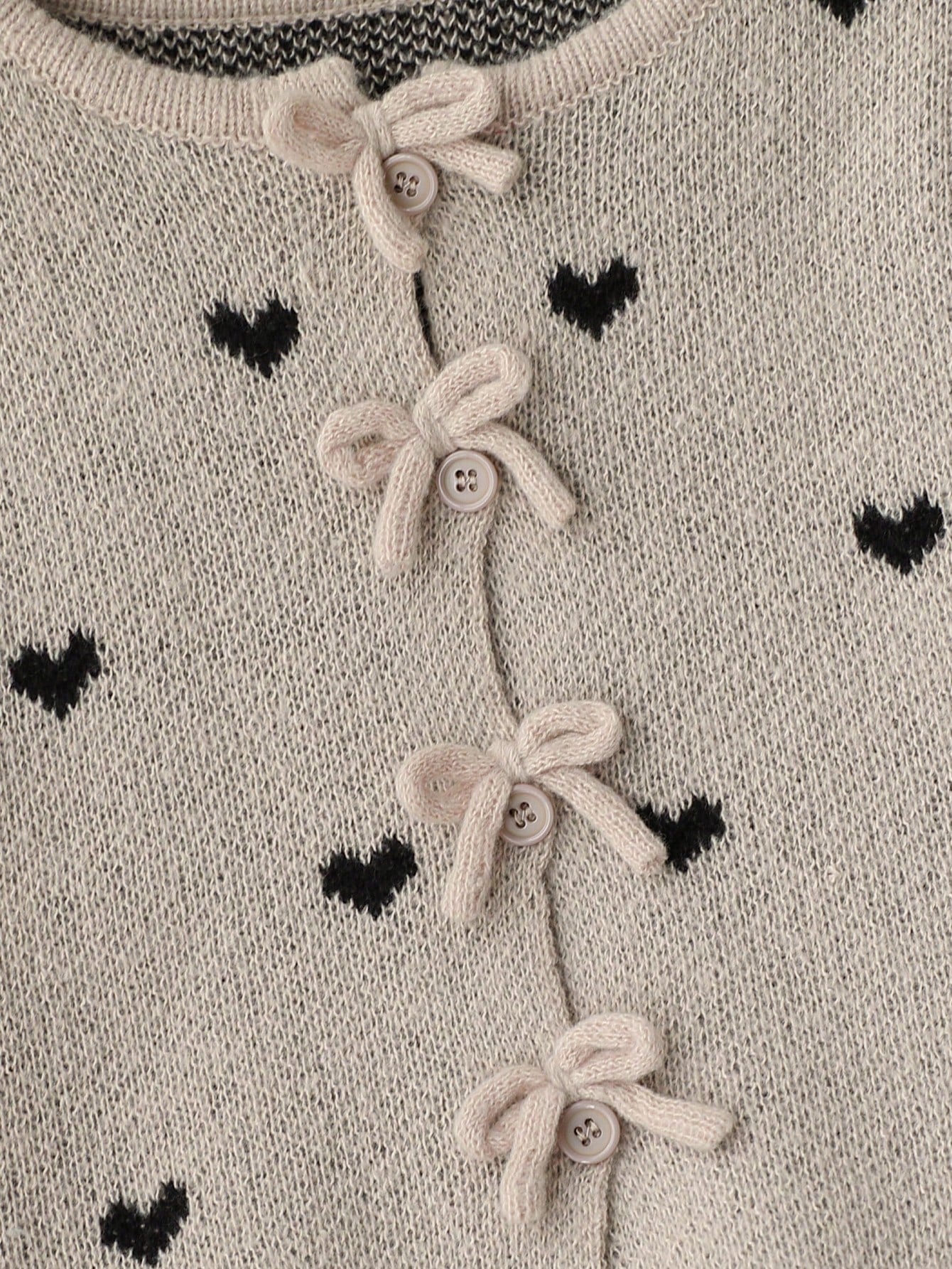 Ensemble Fille Genkimix Cardigan Beige & Pantalon Large