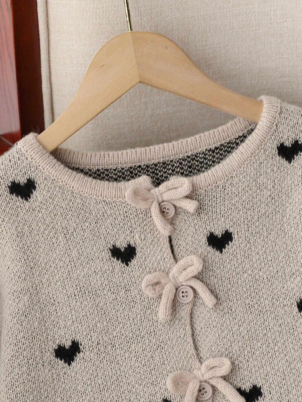 Ensemble Fille Genkimix Cardigan Beige & Pantalon Large