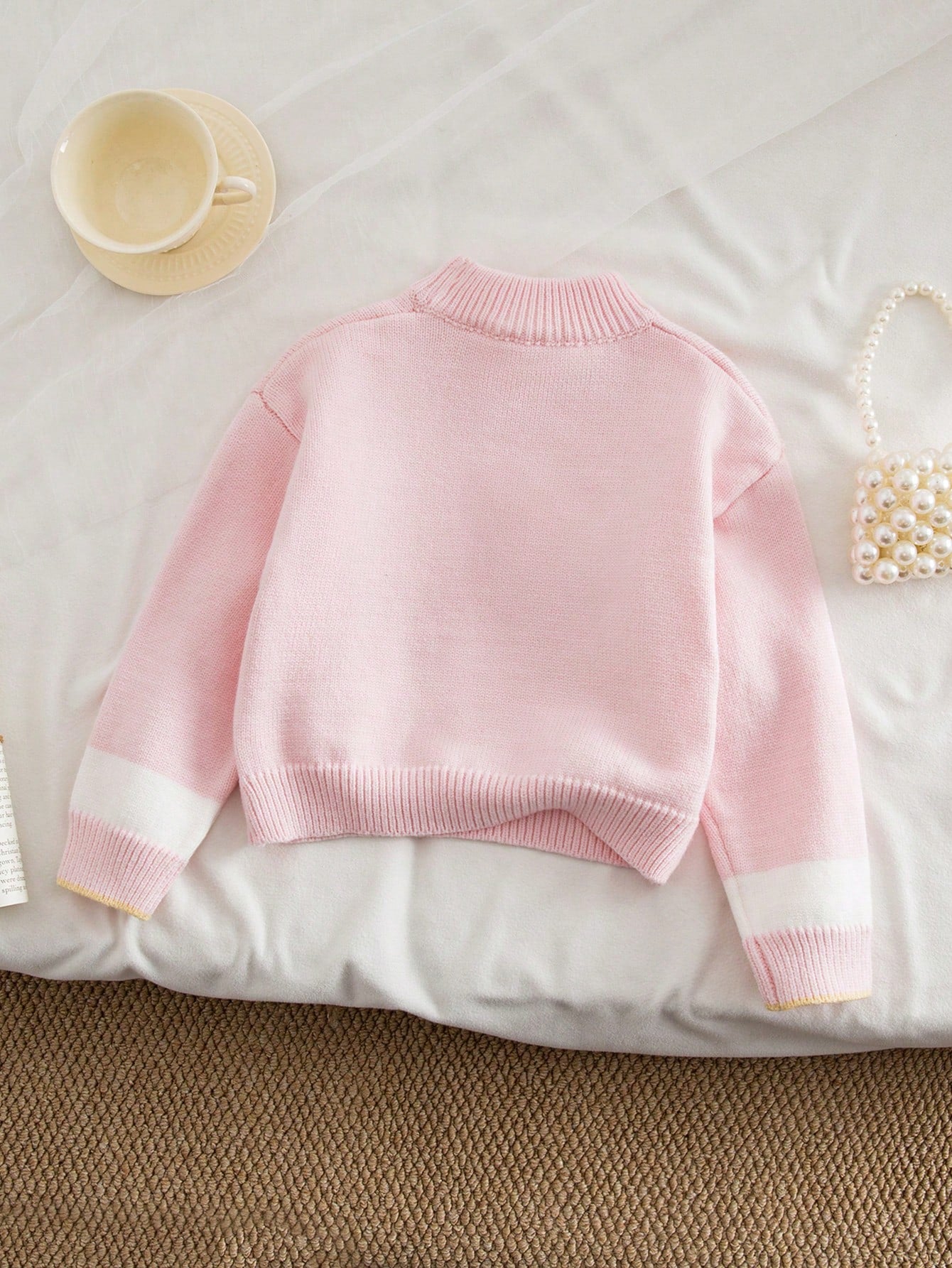 Pull Fille Fée Rose Fleurs Abeilles