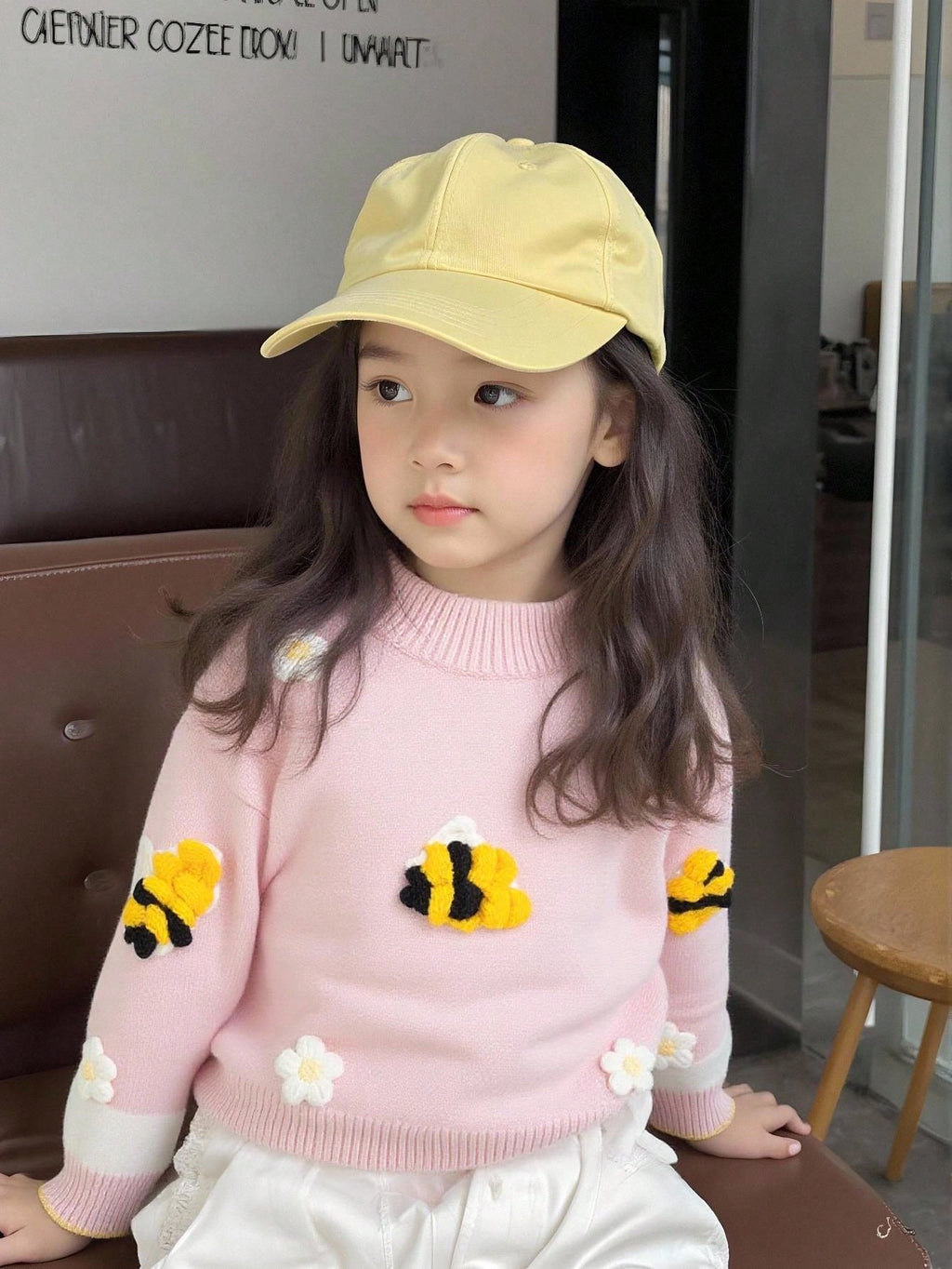 Pull Fille Fée Rose Fleurs Abeilles