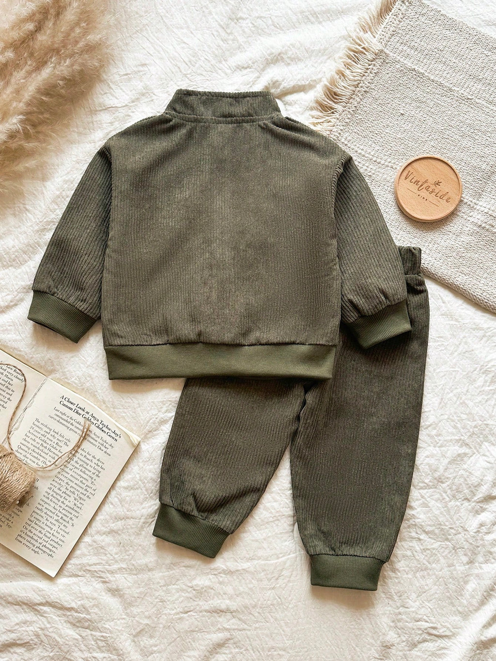 Bambinoo x Vintaside Playful Pals Collar Shirt & Casual Pants Set