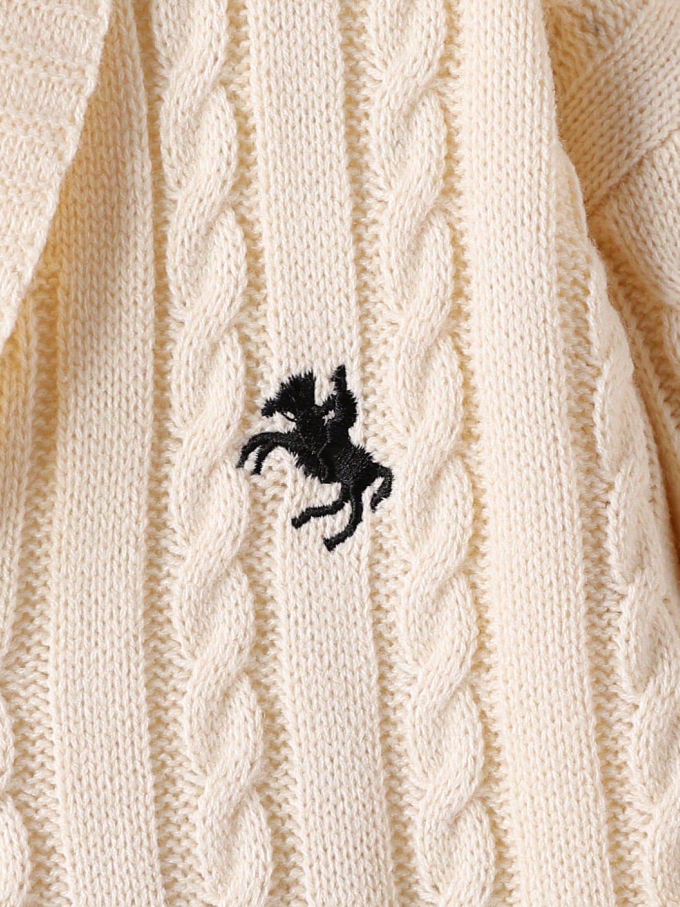 Cardigan Garçon Rétro Beige Croisé