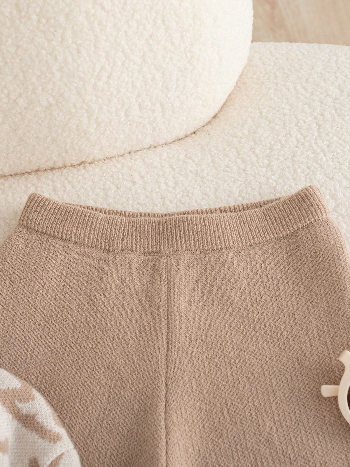 Girl High Neck Long Sleeve Sweater Pants 2 Piece Set