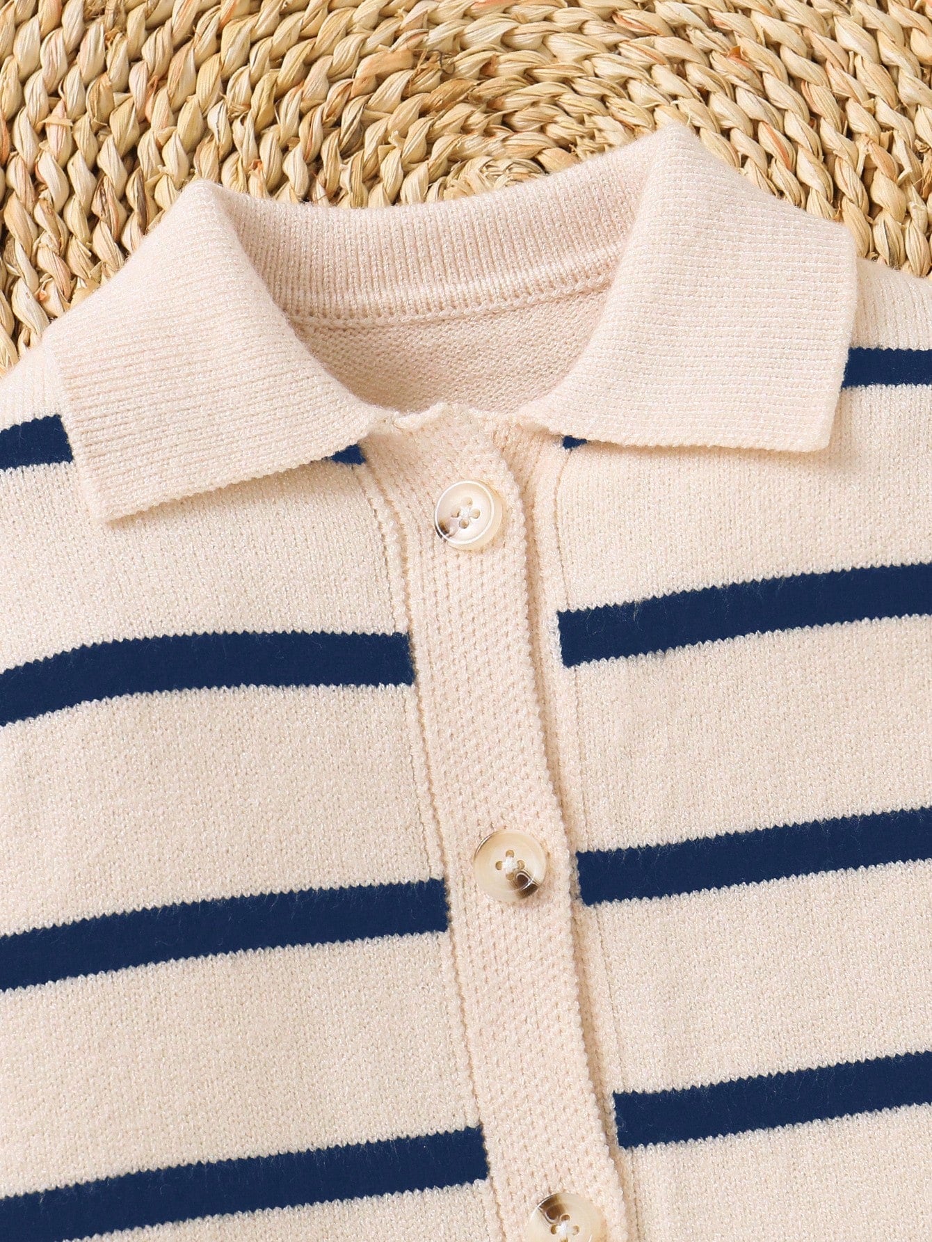 Boys' Korean Style Striped Cardigan