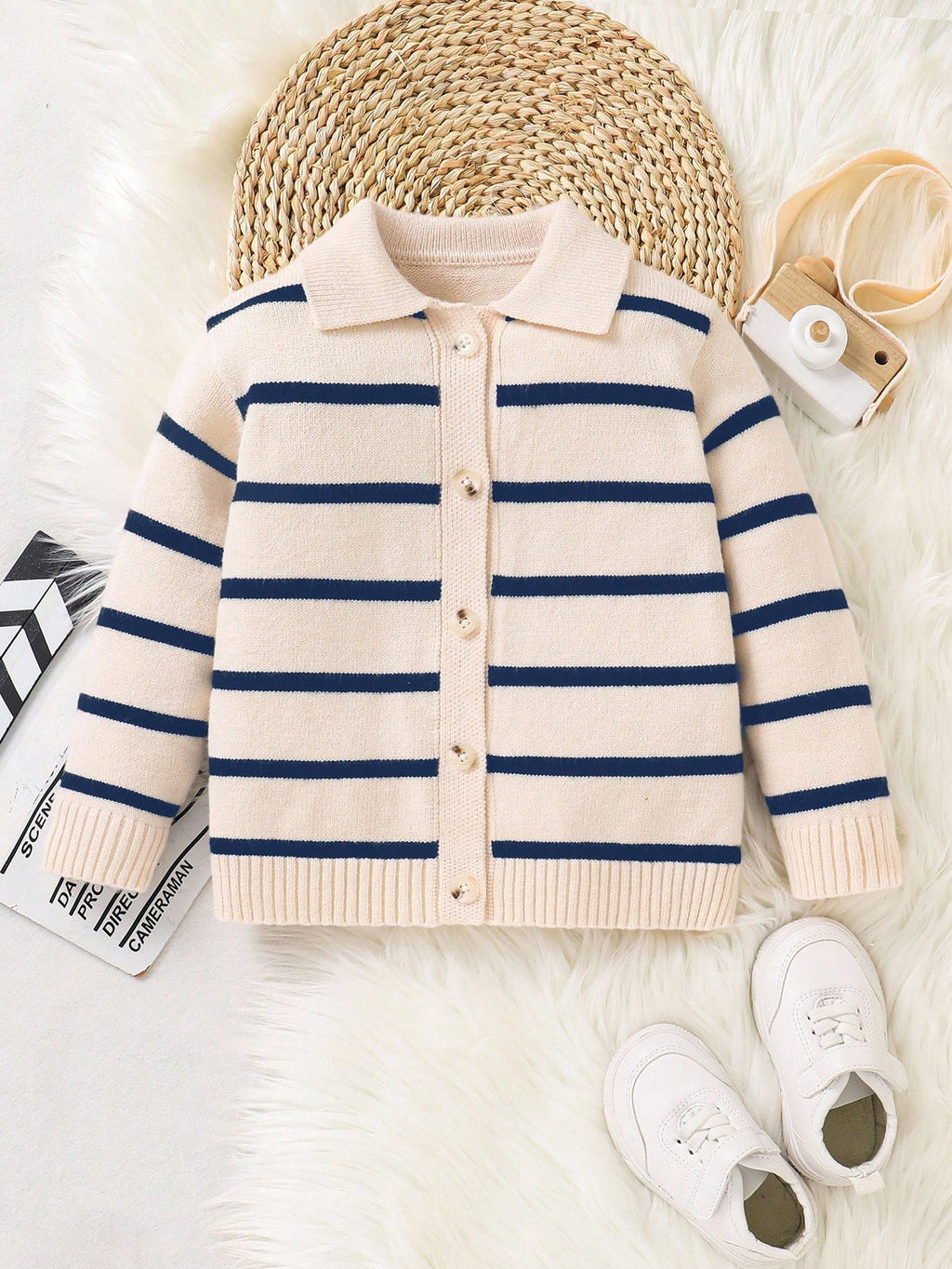 Cardigan Garçon Rayé Style Coréen