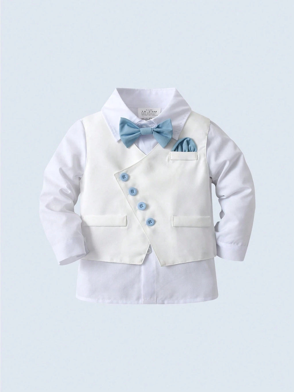 Baby Boy Shirt Vest Pants Bowknot 3 Piece Set