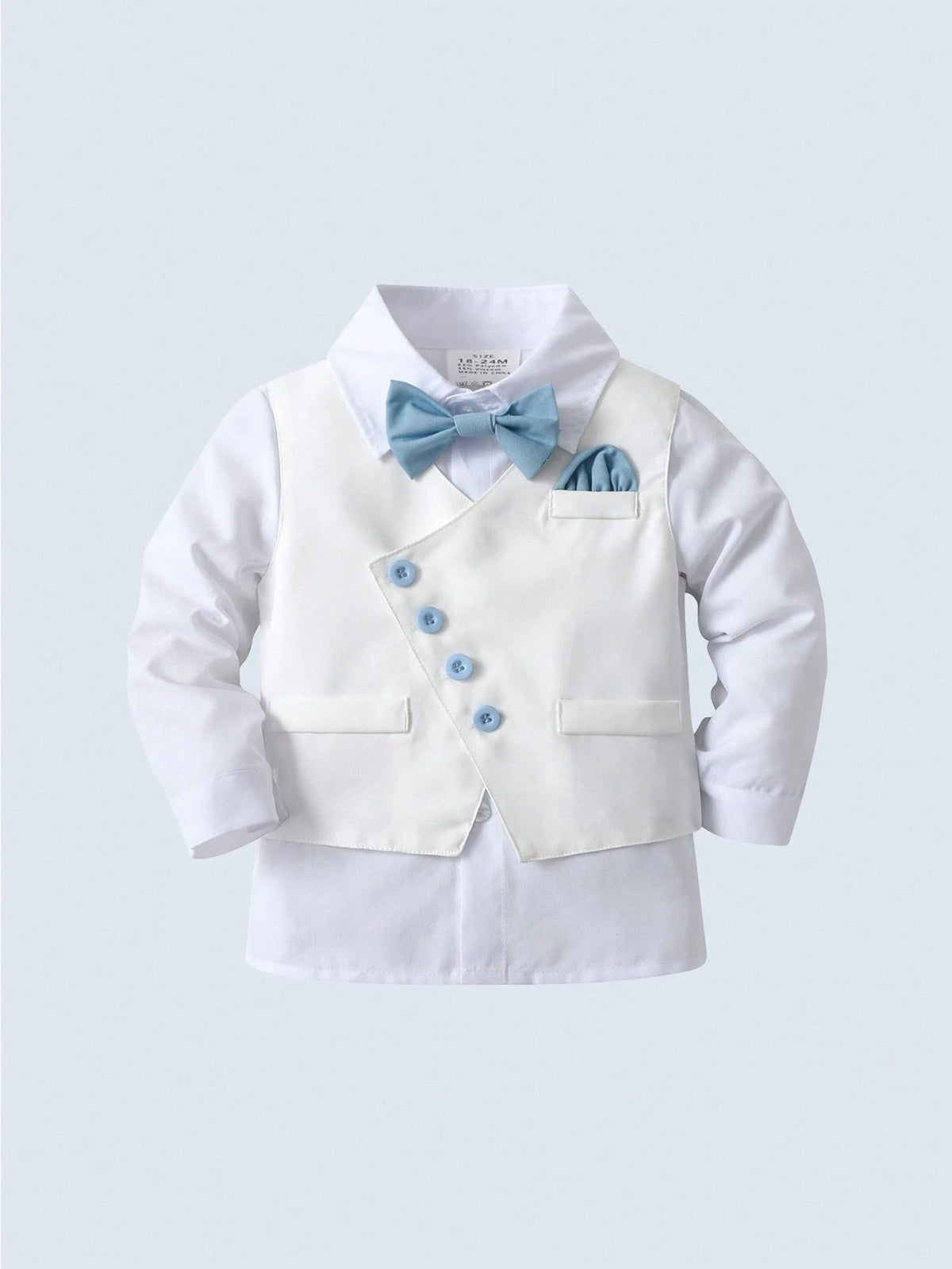 Baby Boy Shirt Vest Pants Bowknot 3 Piece Set