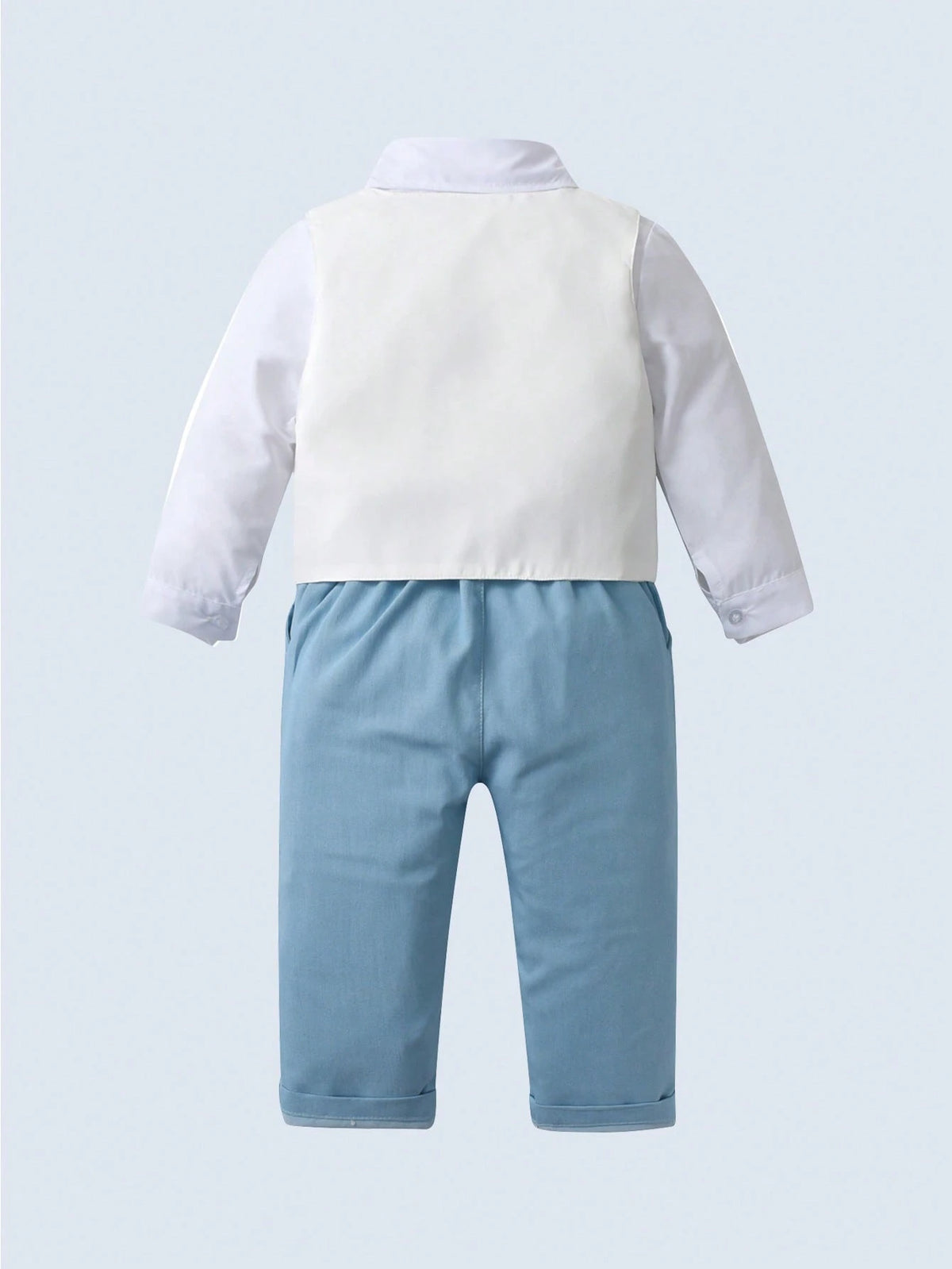 Baby Boy Shirt Vest Pants Bowknot 3 Piece Set