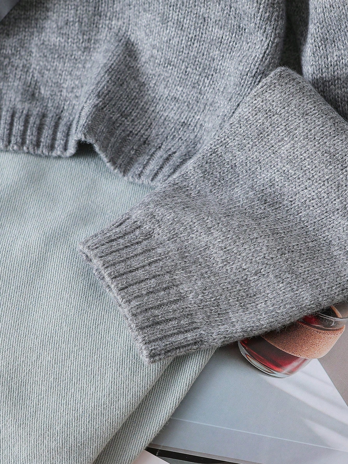 SHEIN Explorewe Fashionable Handmade Bow Knitted Cardigan, Grey Autumn Cute Back-To-School Long Sleeve Tween Girl Sweater Jacket School Button Clothes Light Grey