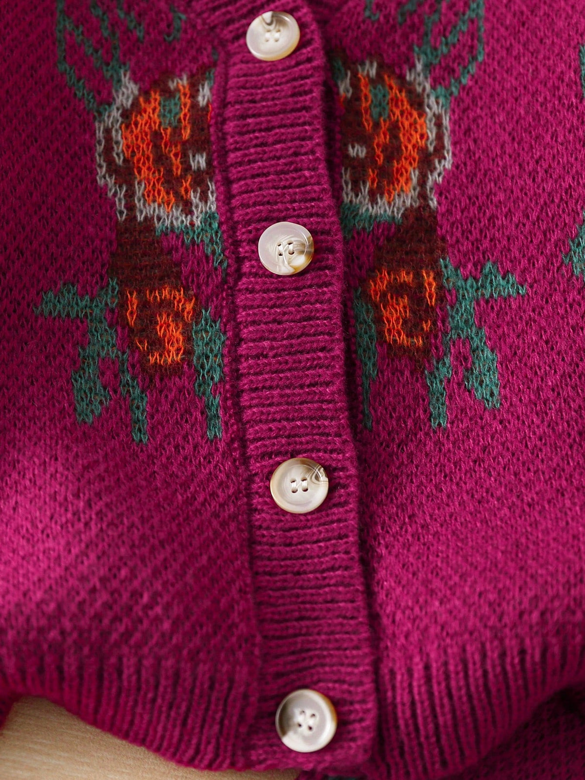 Ensemble 2 pièces pour fille : gilet en tricot motif fraise et pantalon