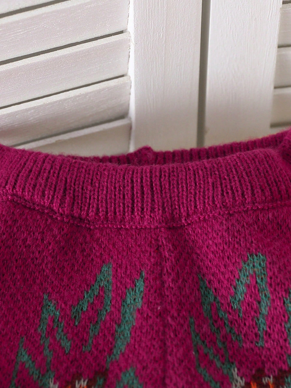 Ensemble 2 pièces pour fille : gilet en tricot motif fraise et pantalon