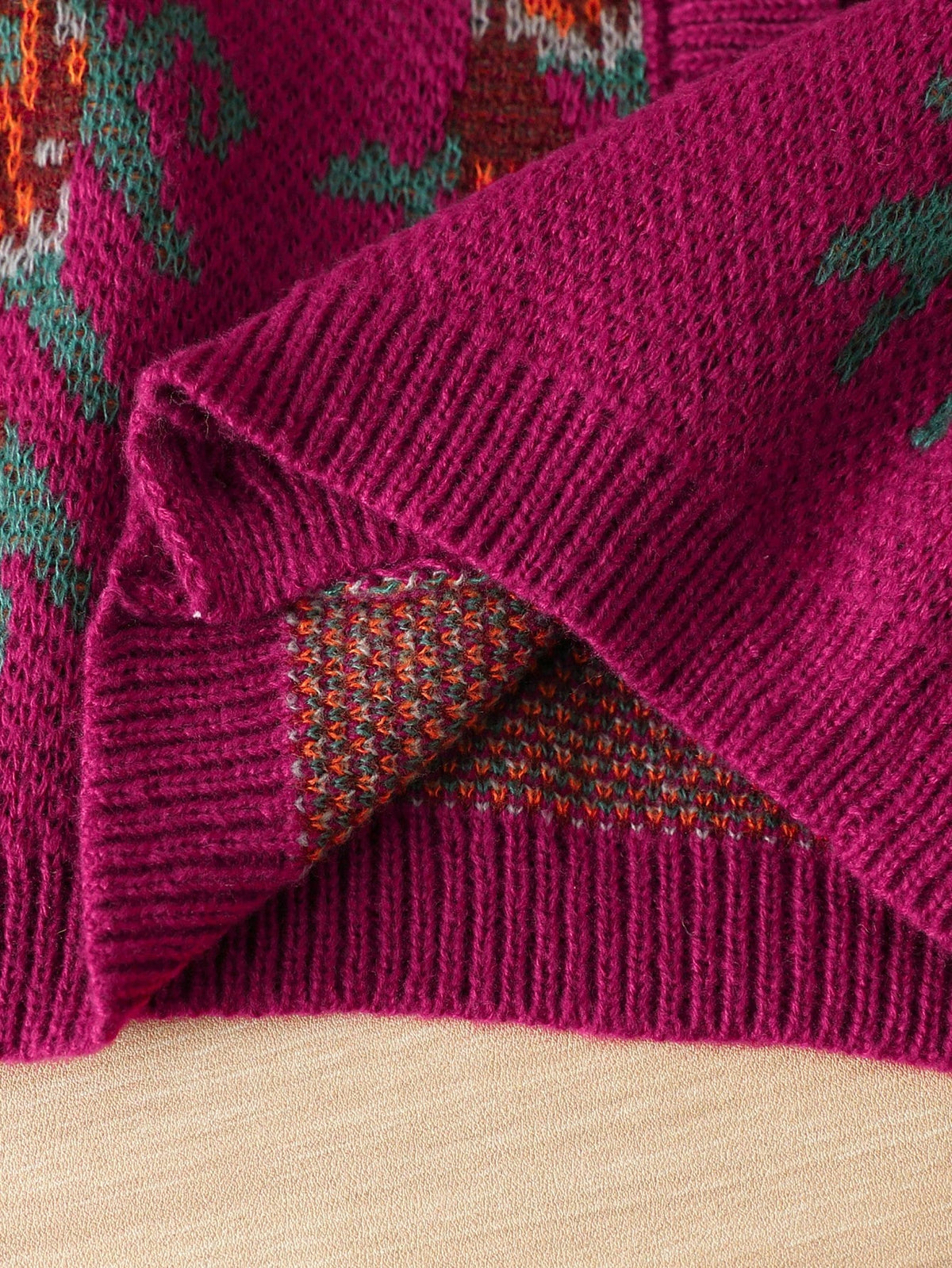 Ensemble 2 pièces pour fille : gilet en tricot motif fraise et pantalon